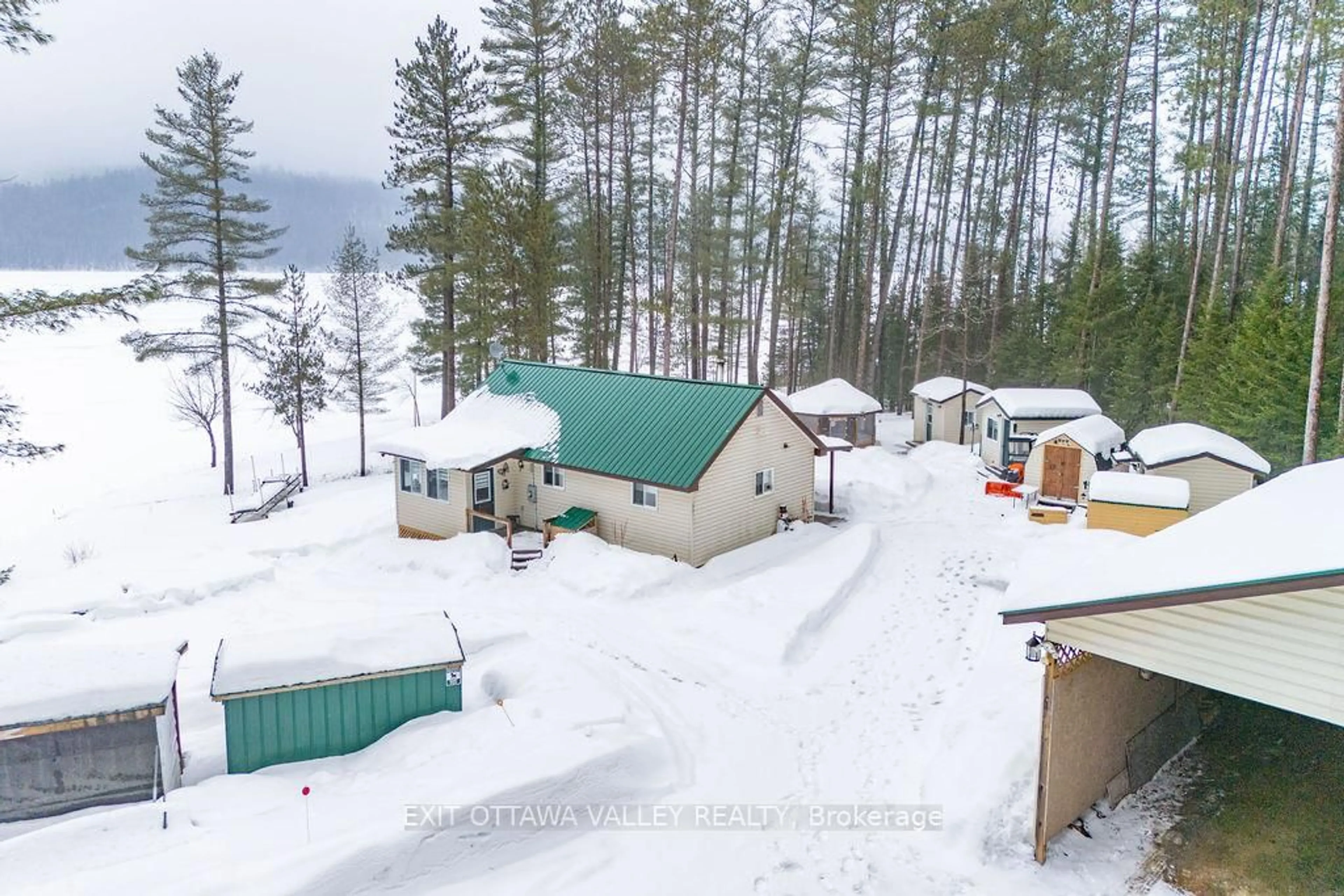 A pic from outside/outdoor area/front of a property/back of a property/a pic from drone, mountain view for 51 Myrlin Way, Deep River Ontario K0J 1P0