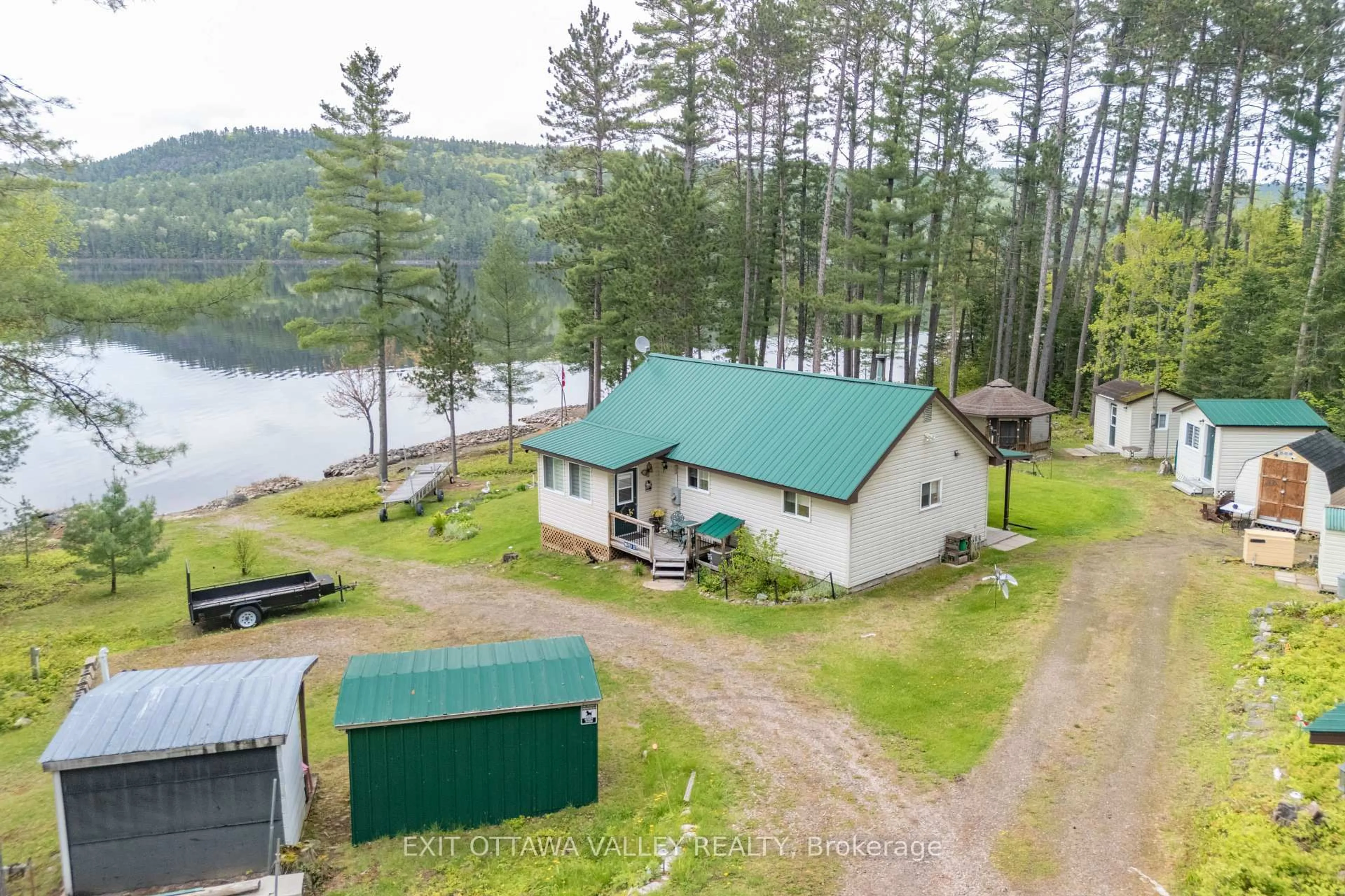 A pic from outside/outdoor area/front of a property/back of a property/a pic from drone, water/lake/river/ocean view for 51 Myrlin Way, Deep River Ontario K0J 1P0