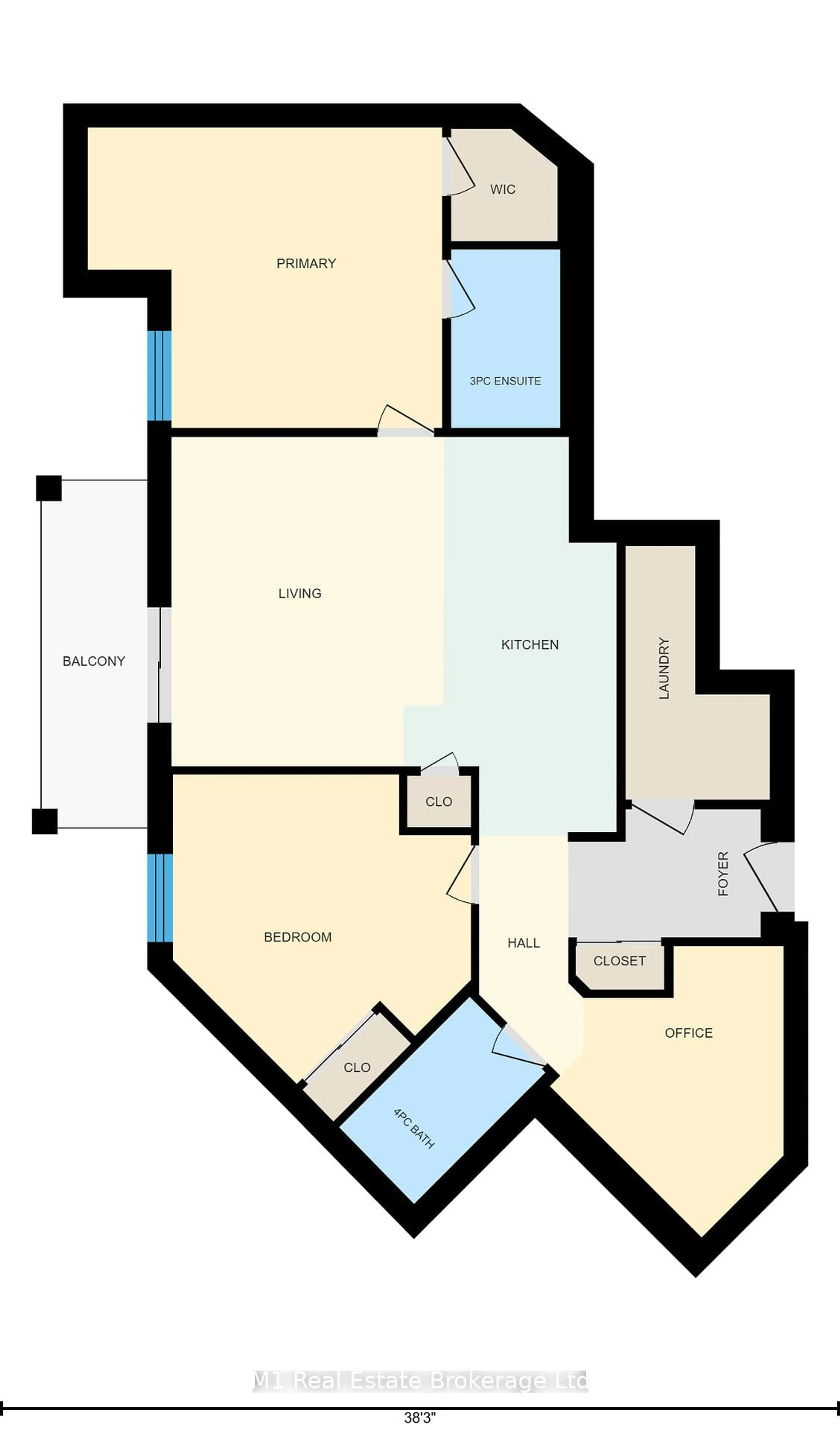 Floor plan for 35 Kingsbury Sq #215, Guelph Ontario N1L 1B3