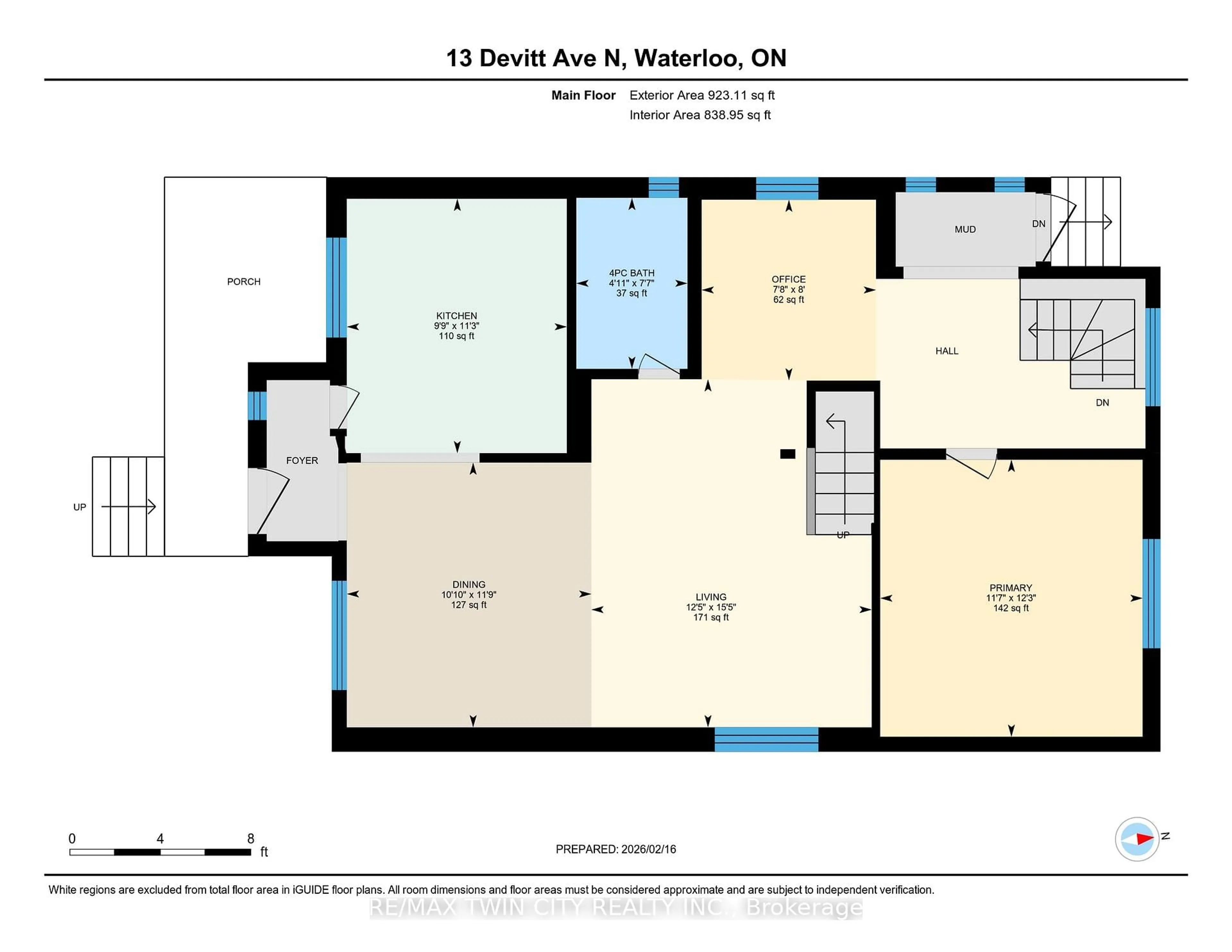 Floor plan for 13 Devitt Ave, Waterloo Ontario N2J 3E7