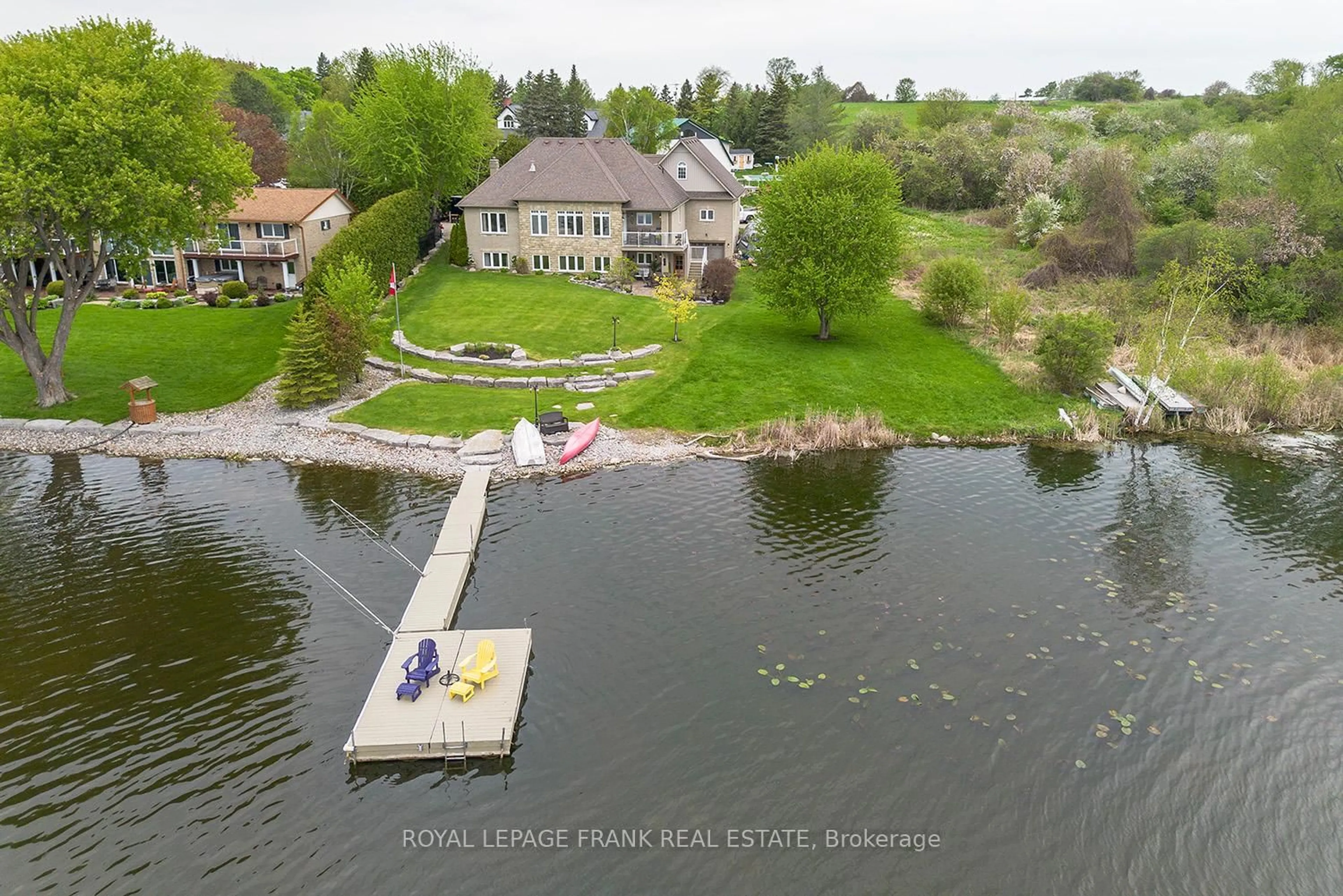 A pic from outside/outdoor area/front of a property/back of a property/a pic from drone, water/lake/river/ocean view for 24 Gilson Point Pl, Kawartha Lakes Ontario K0M 2C0