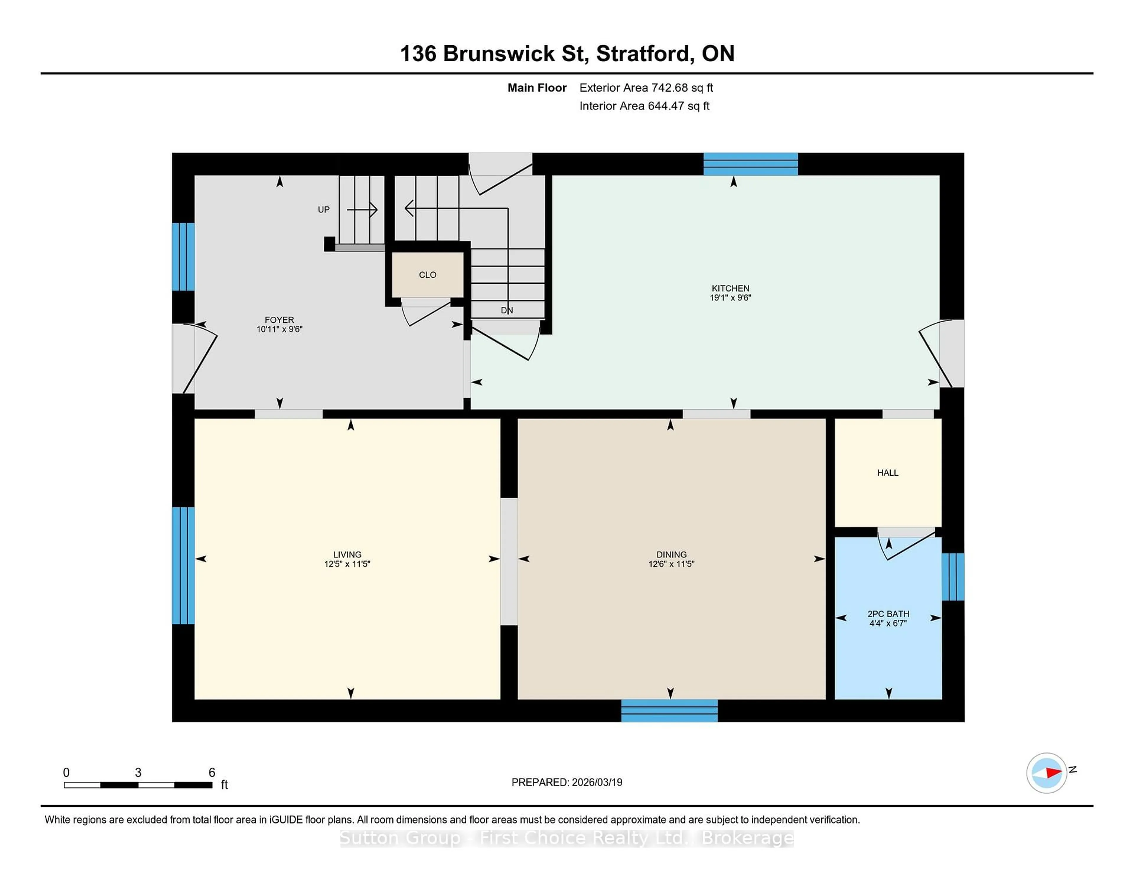 Floor plan for 136 Brunswick St, Stratford Ontario N5A 3M1