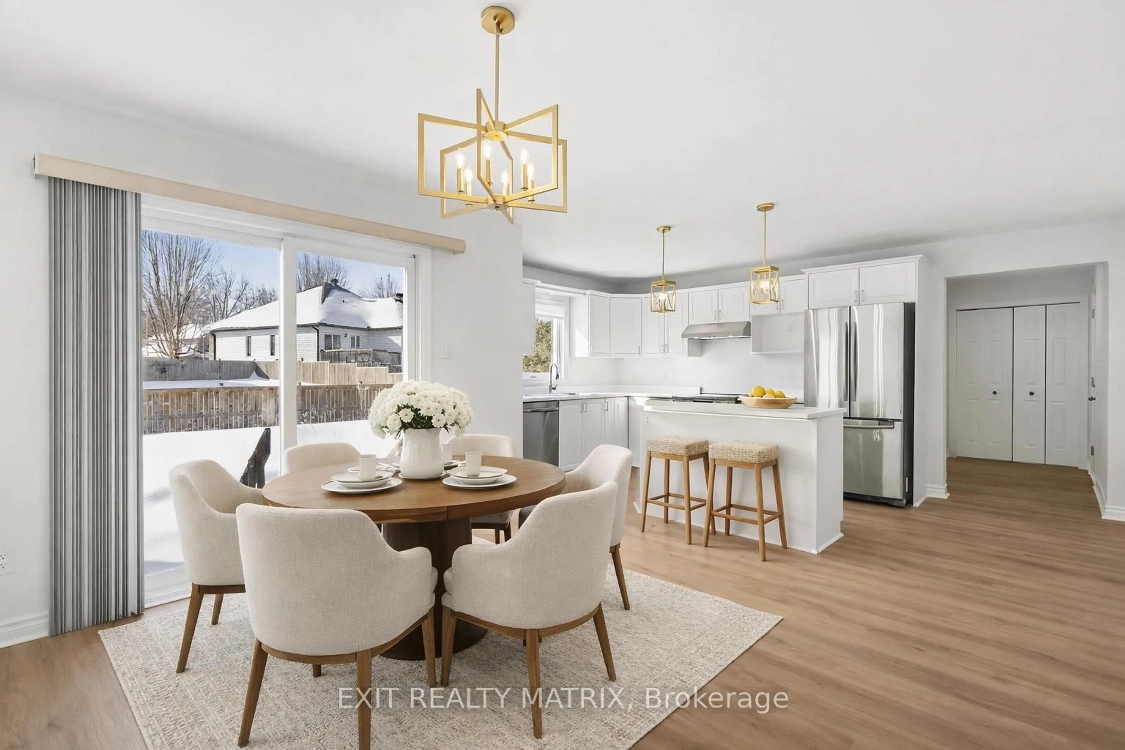 Open concept kitchen, wood/laminate floor for 28 Honore Cres, The Nation Ontario K0A 2M0