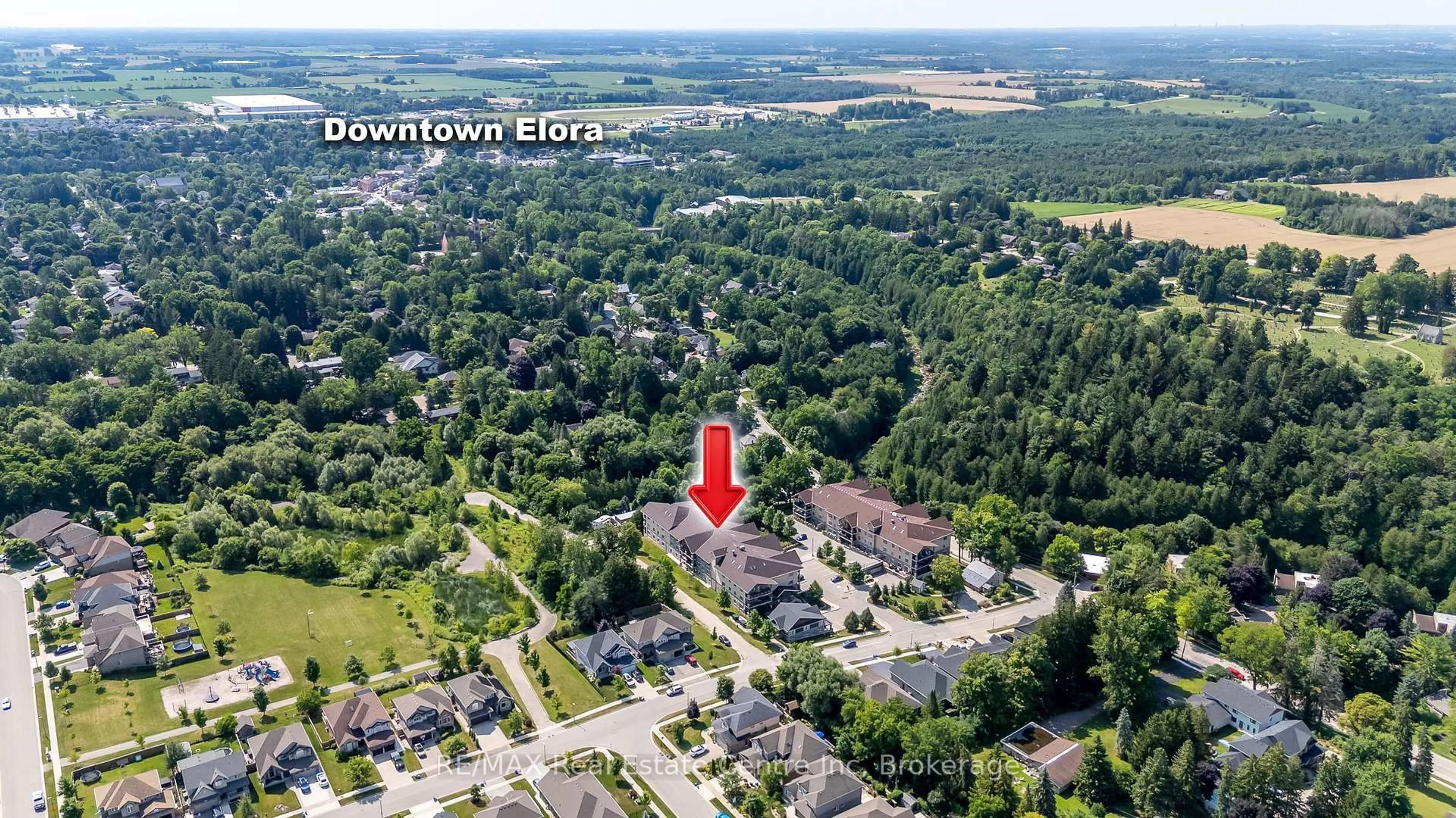 A pic from outside/outdoor area/front of a property/back of a property/a pic from drone, mountain view for 23 Stumpf St #310, Centre Wellington Ontario N0B 1S0
