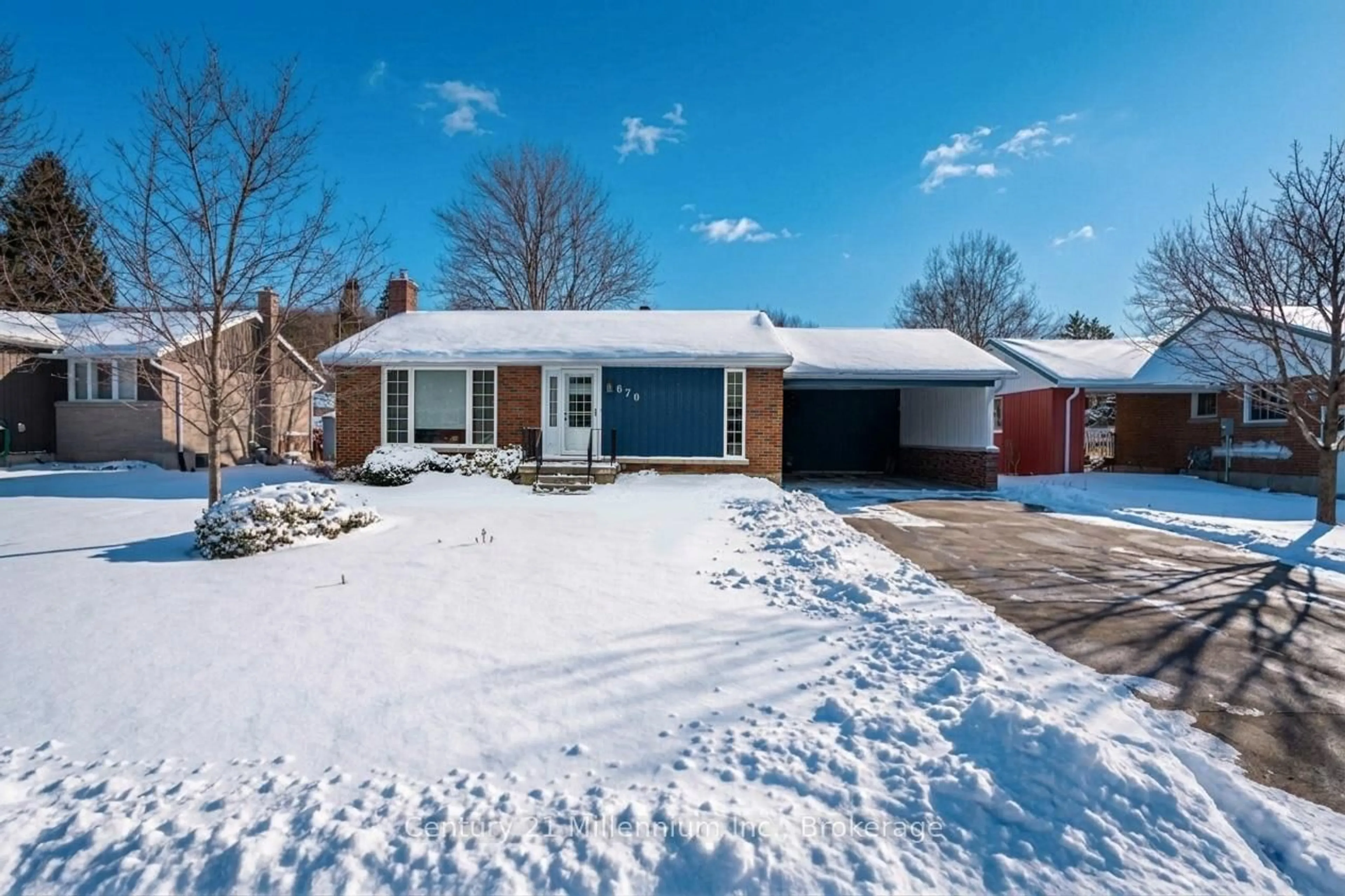 Home with brick exterior material, street for 670 5th A Ave, Owen Sound Ontario N4K 5C9