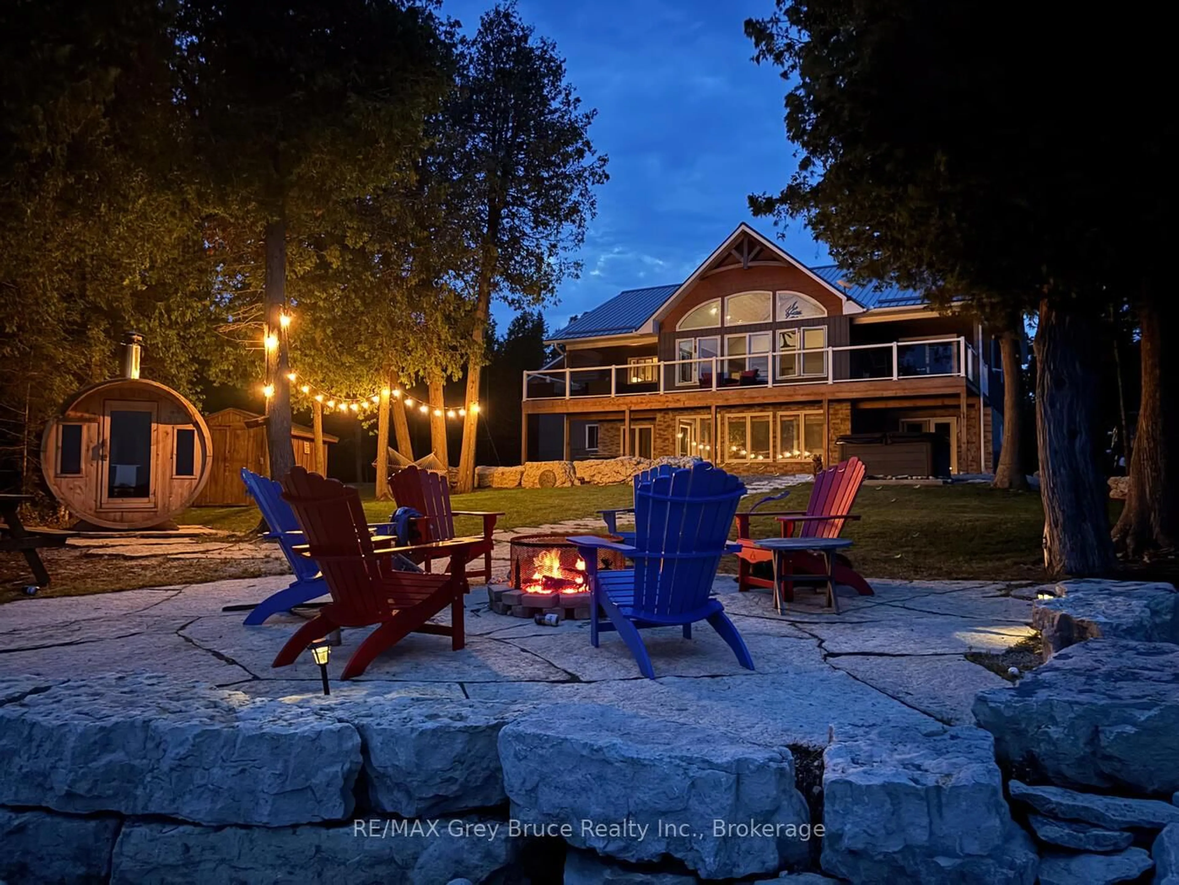 Patio, water/lake/river/ocean view for 87 Silverside Point Rd, Northern Bruce Peninsula Ontario N0H 1Z0