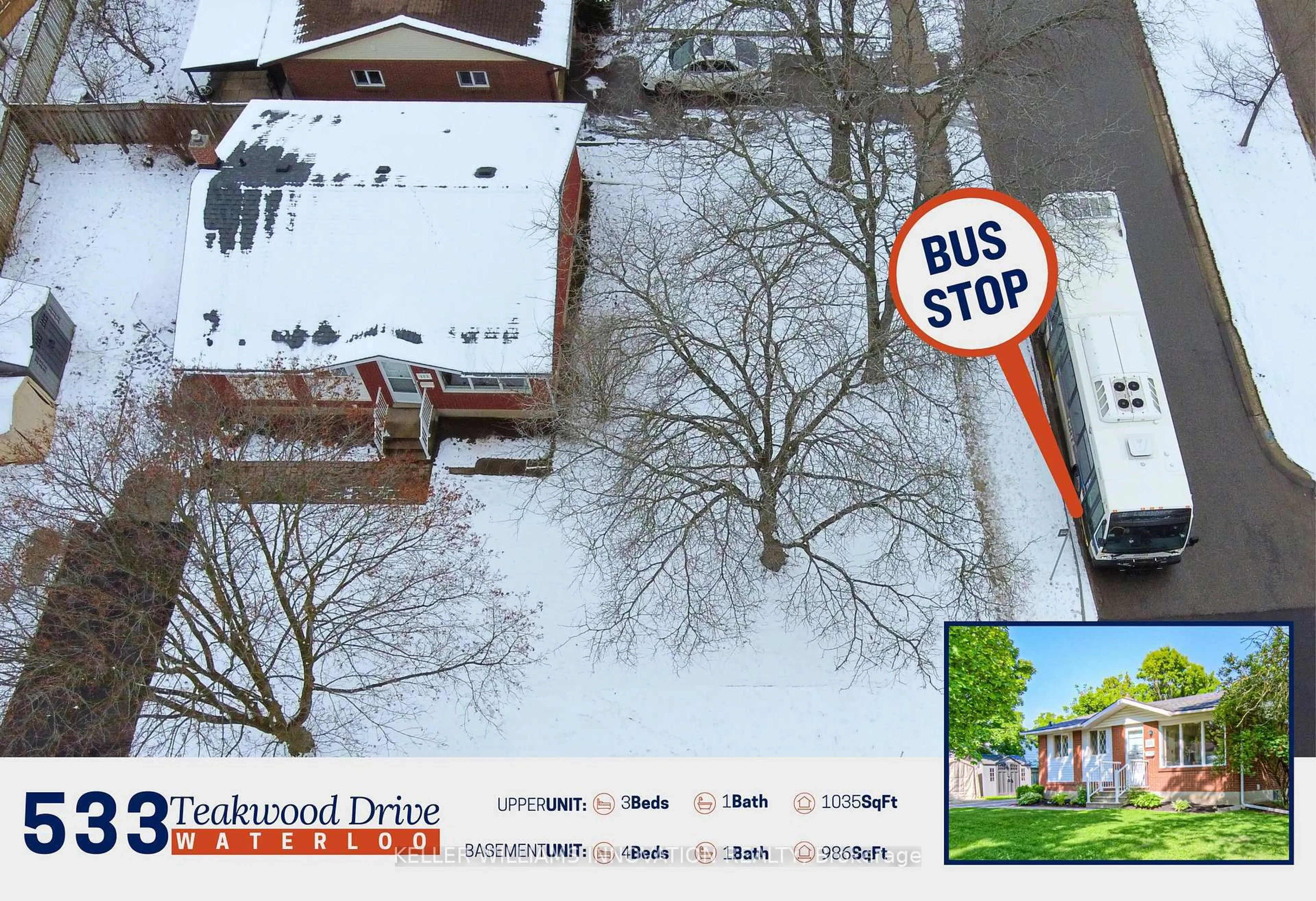 A pic from outside/outdoor area/front of a property/back of a property/a pic from drone, street for 553 Teakwood Dr, Waterloo Ontario N2L 4L5