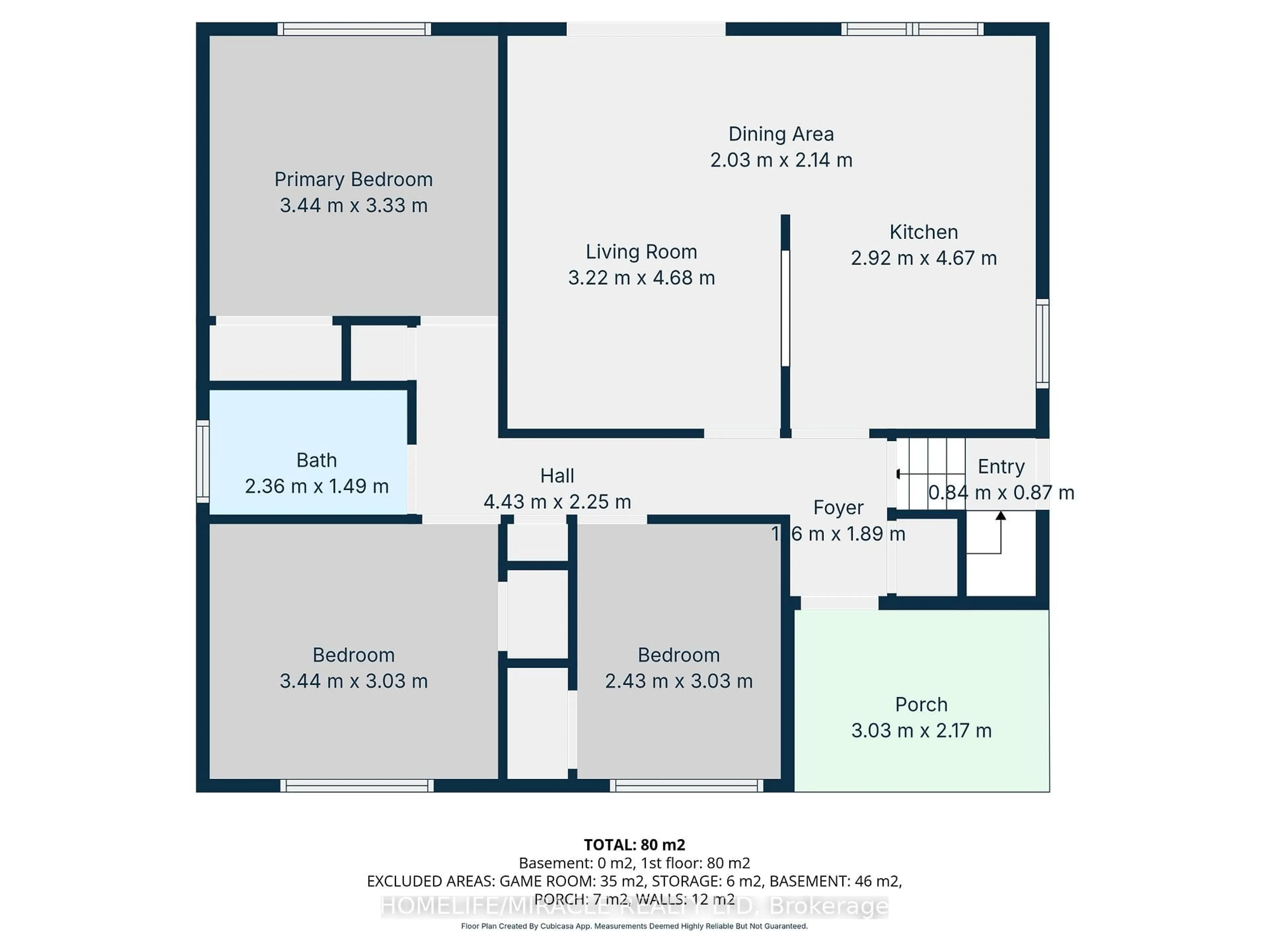 Floor plan for 207 Baker St, Stirling Ontario K0K 3E0