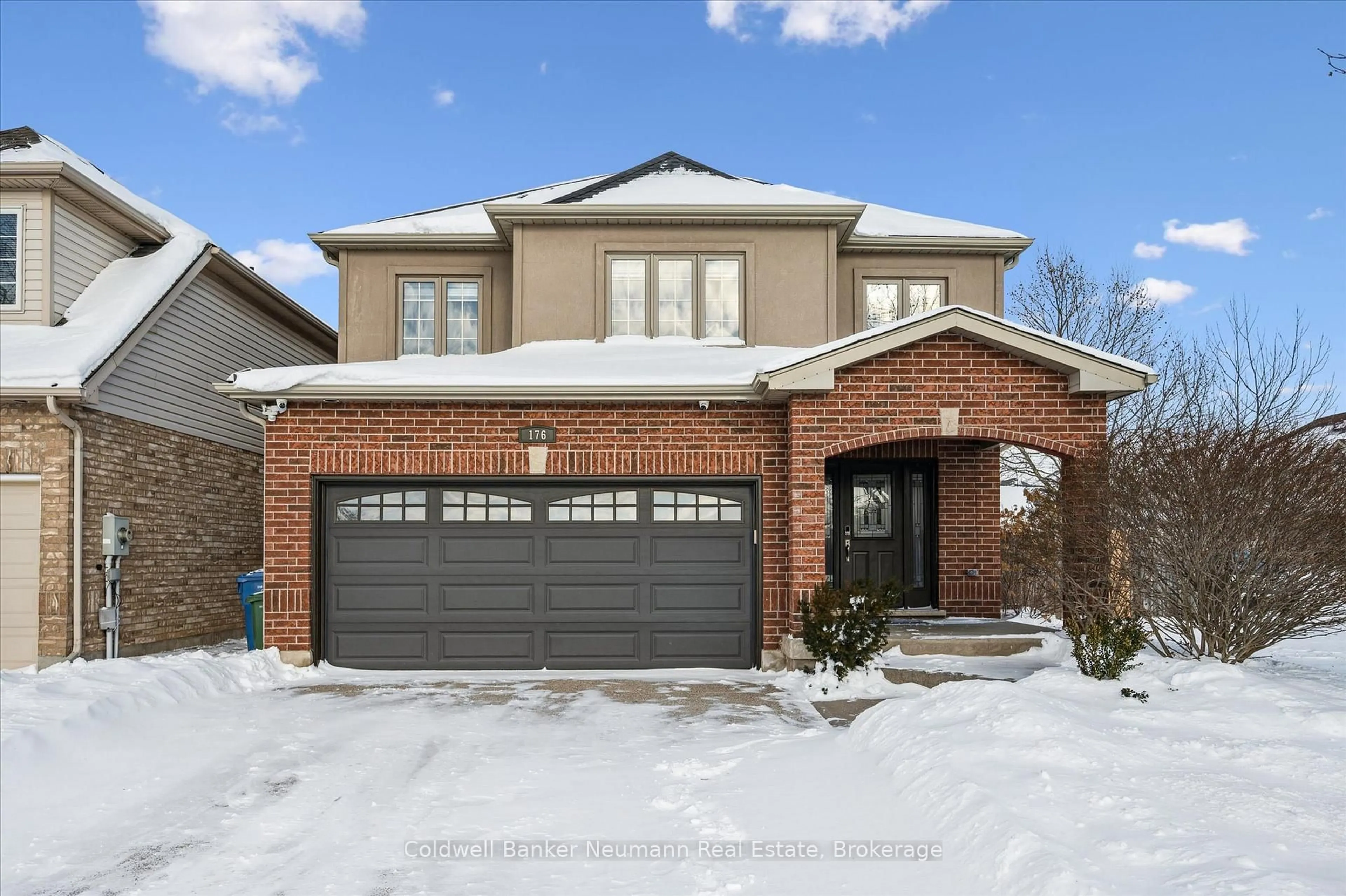 Home with brick exterior material, street for 176 Colonial Dr, Guelph Ontario N1L 1T7