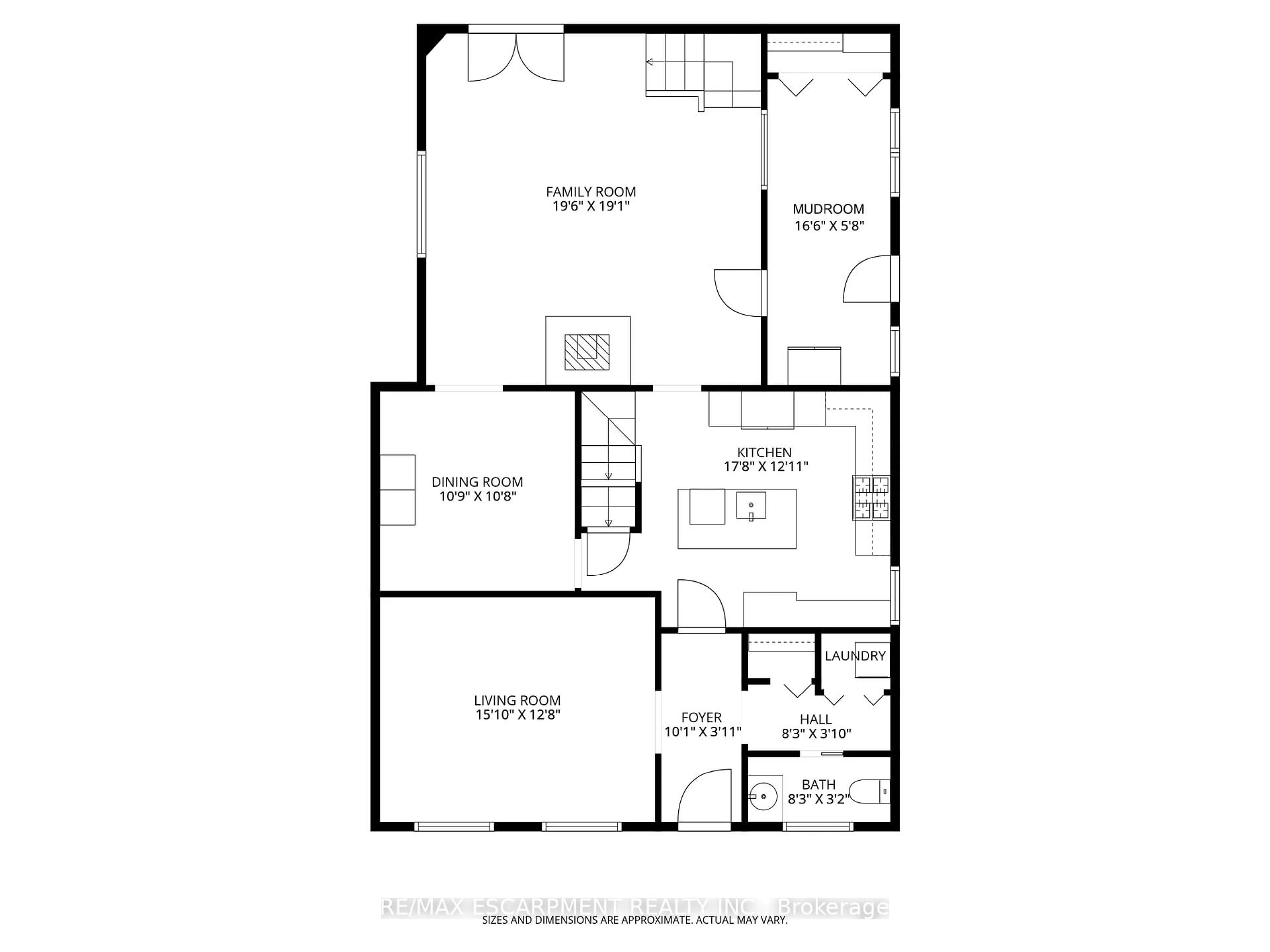 Floor plan for 243 HATT St, Hamilton Ontario L9H 2H1