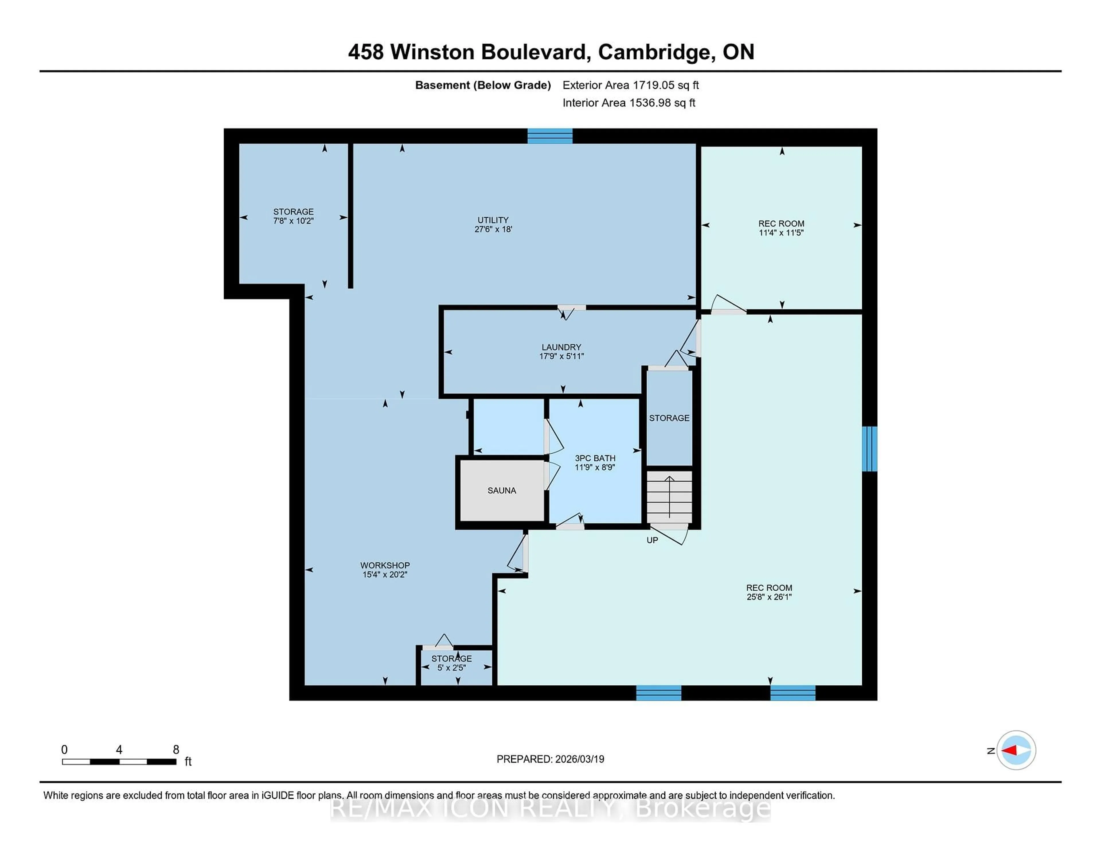 Floor plan for 458 Winston Blvd, Cambridge Ontario N3C 3Y5