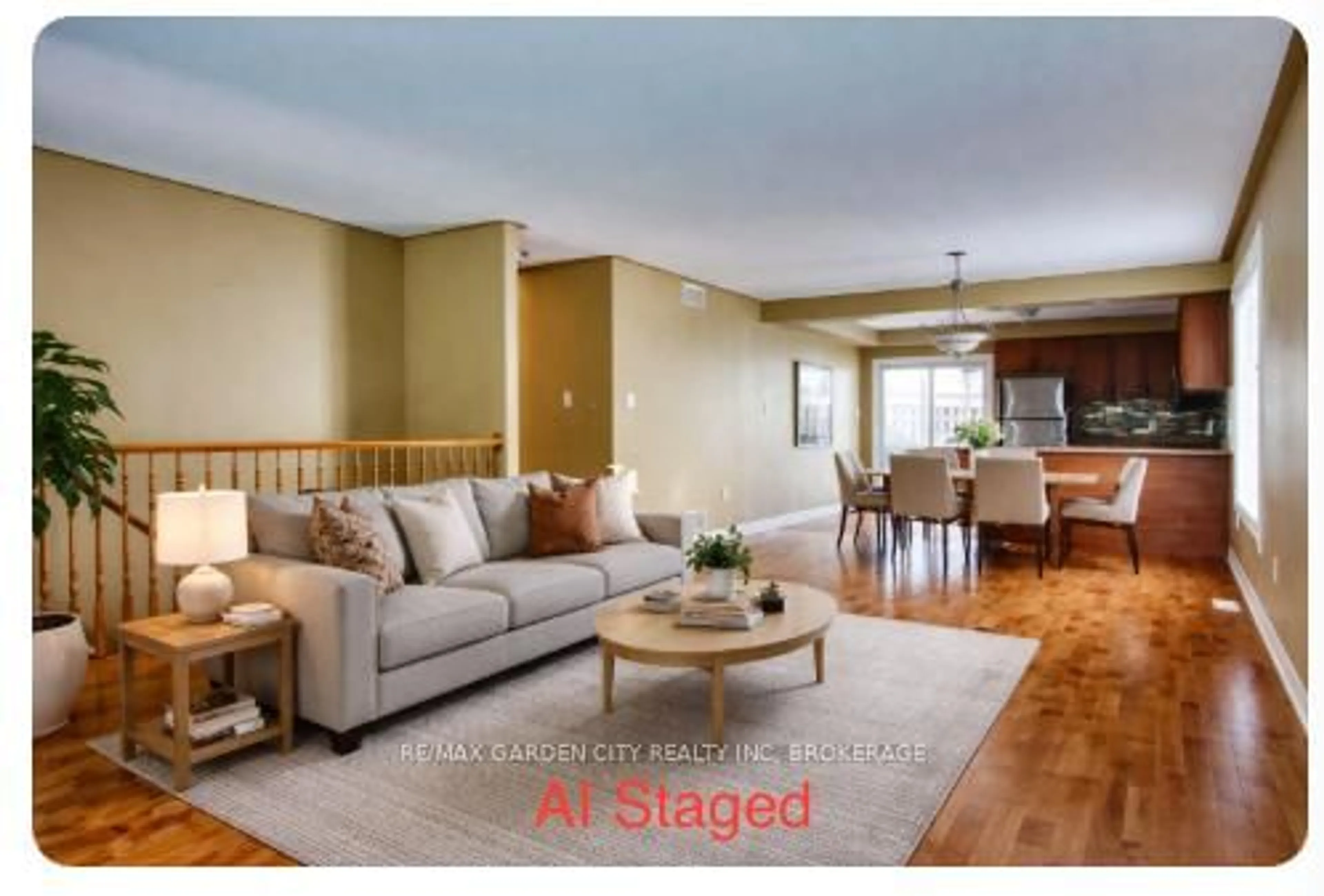 Living room with furniture, wood/laminate floor for 180 Drapers St, Welland Ontario L3C 7N2