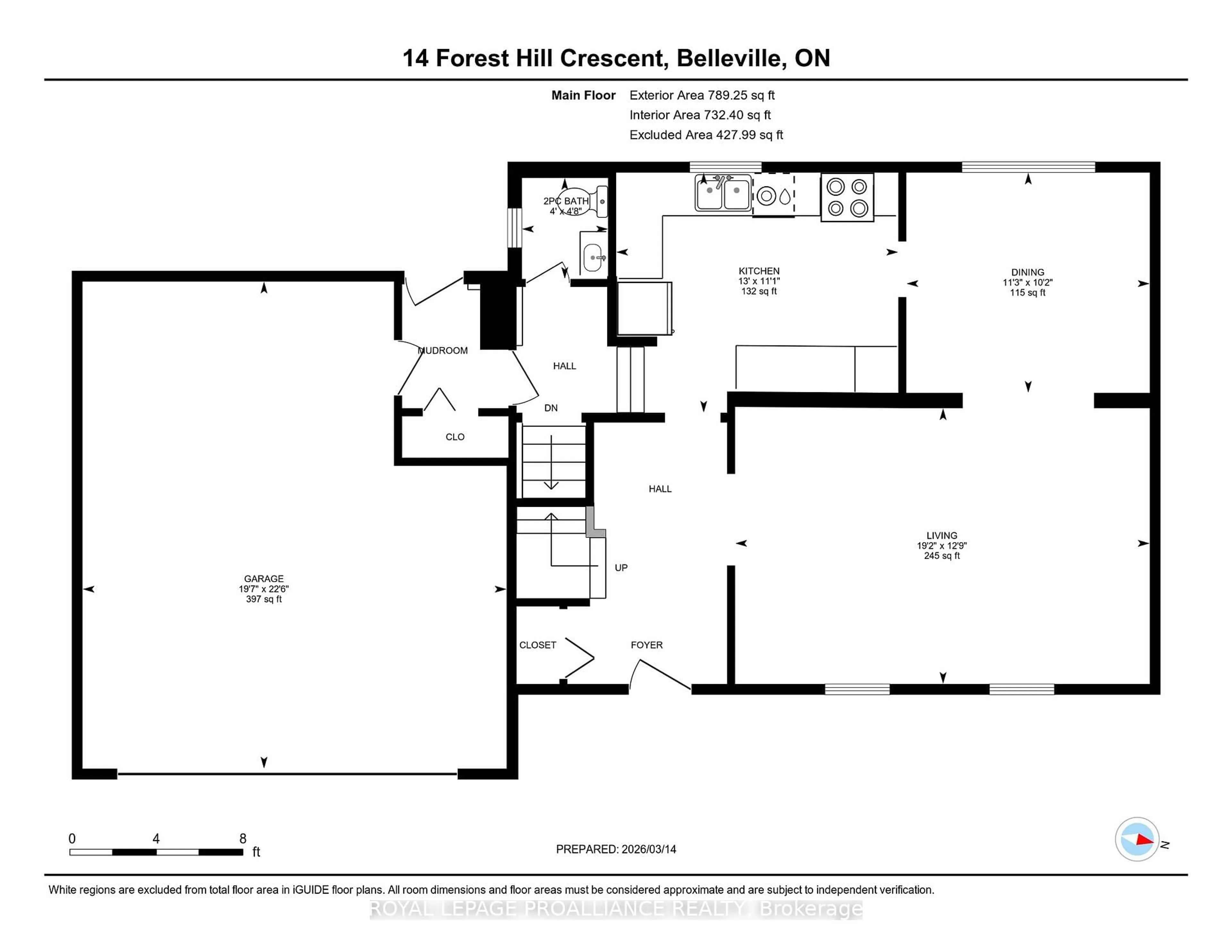 Floor plan for 14 FOREST HILL Cres, Belleville Ontario K8N 4M5