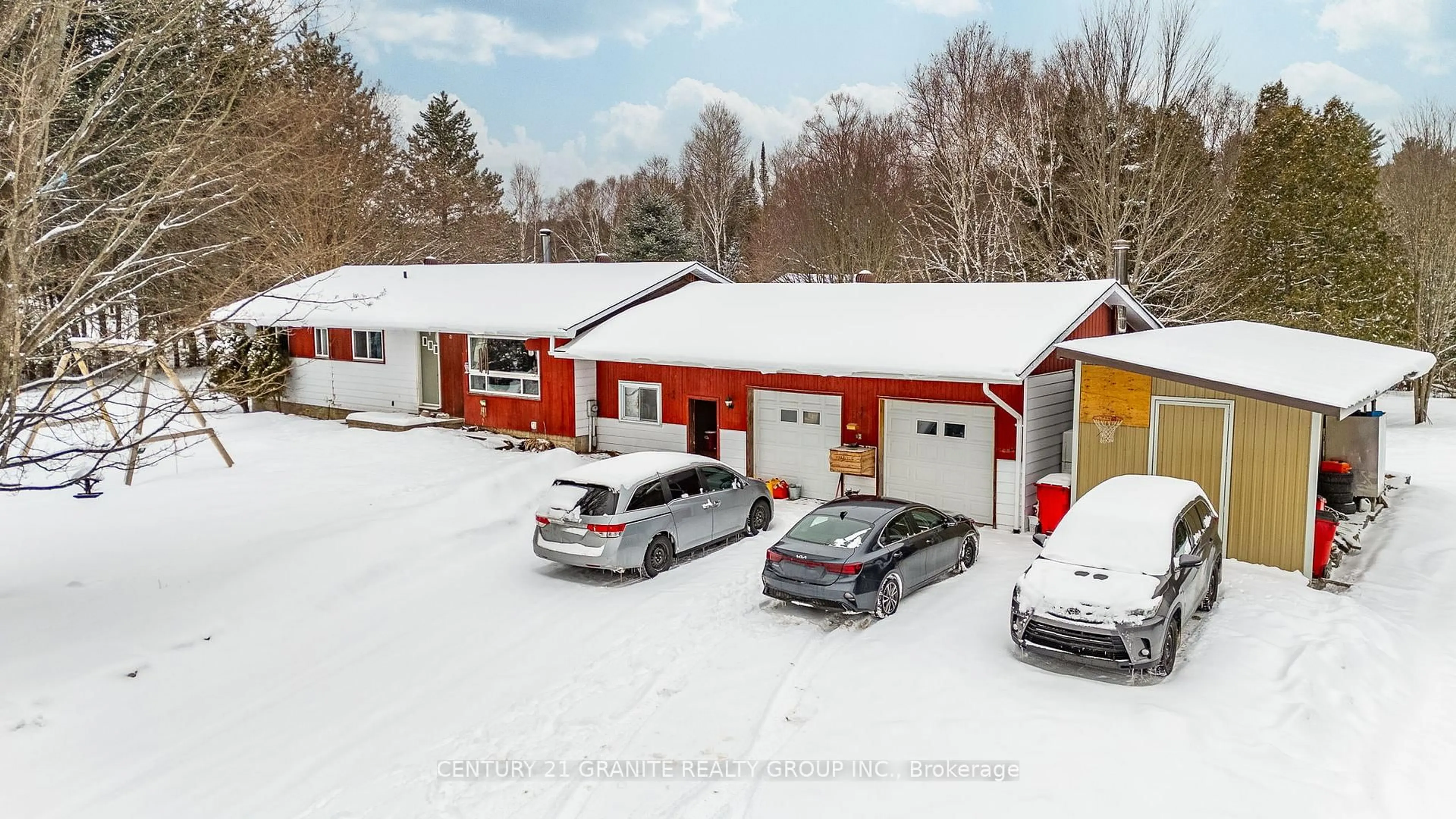 A pic from outside/outdoor area/front of a property/back of a property/a pic from drone, street for 5166 Boulter Rd, Boulter Ontario K0L 1G0