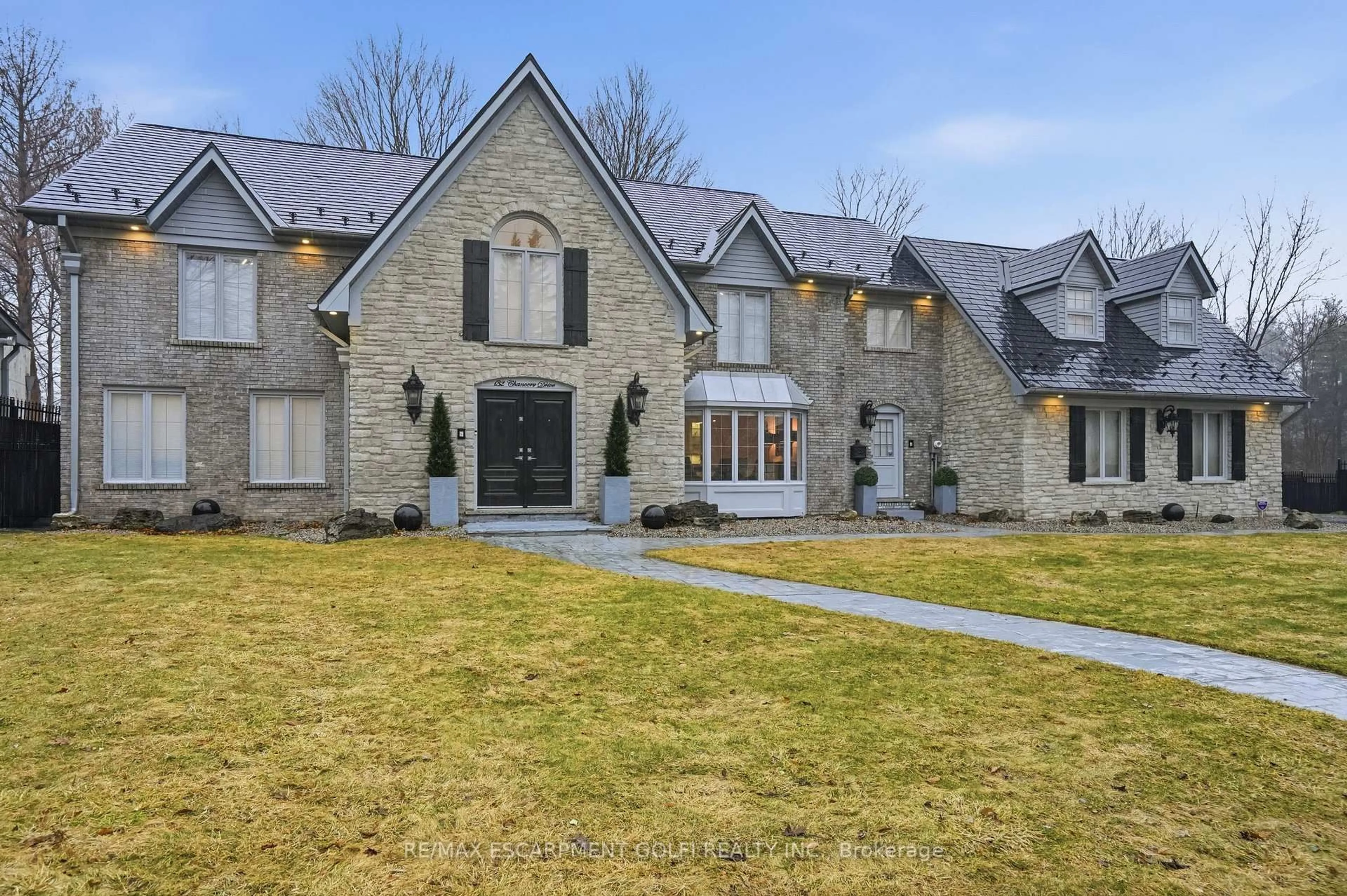 Home with brick exterior material, street for 132 Chancery Dr, Hamilton Ontario L9C 4M2