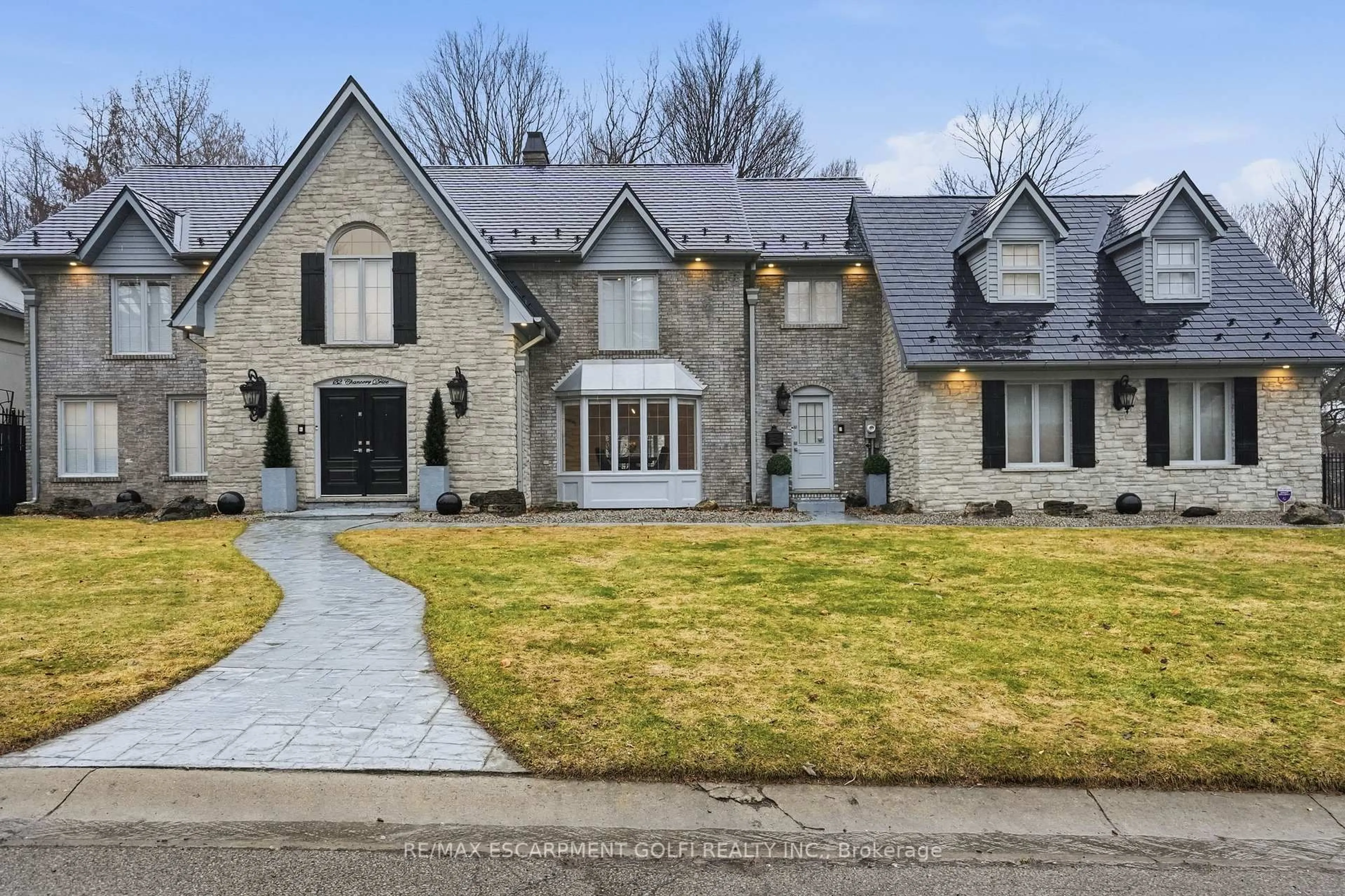 Home with brick exterior material, street for 132 Chancery Dr, Hamilton Ontario L9C 4M2