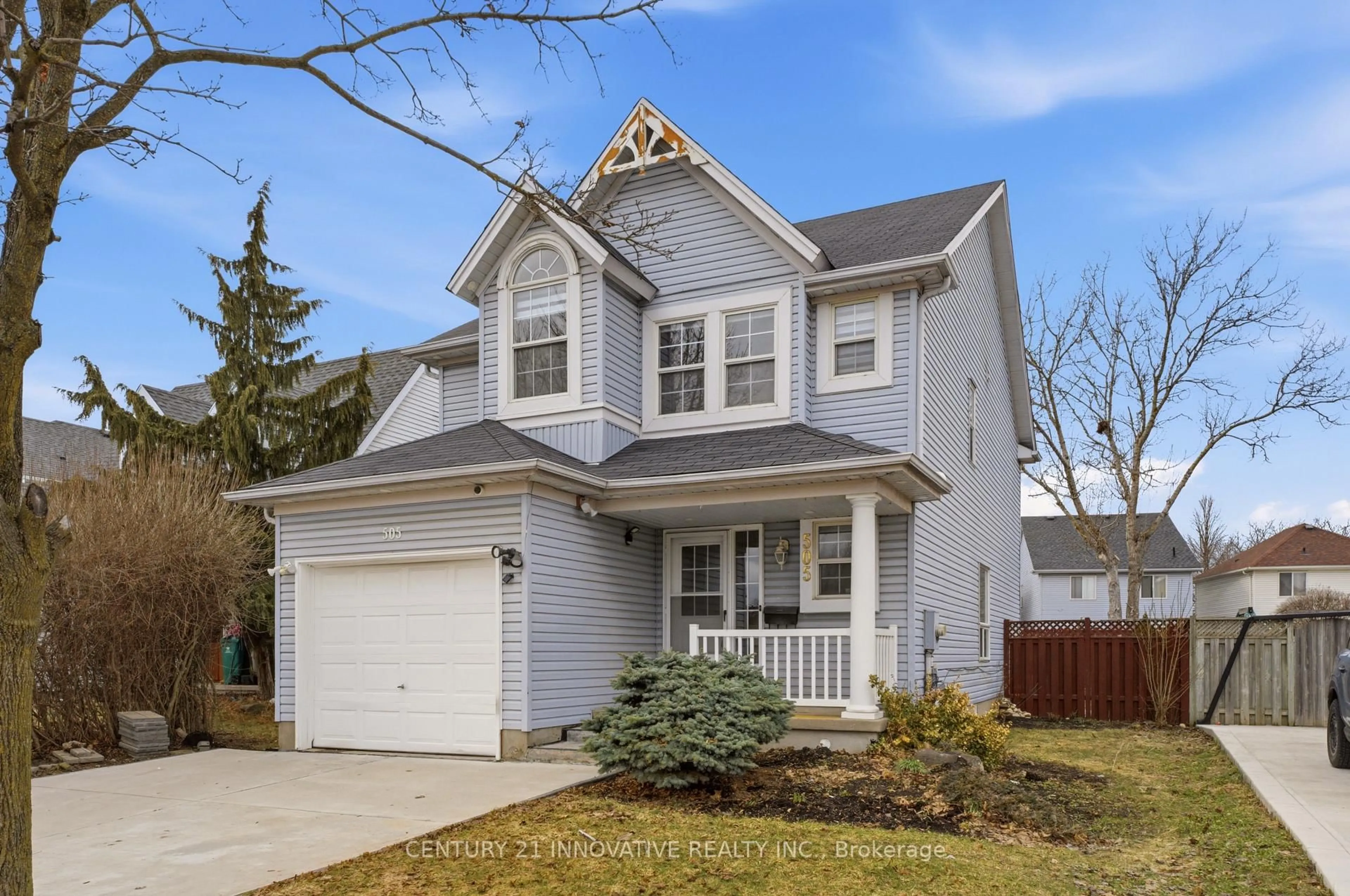 Home with vinyl exterior material, street for 505 Trico Dr, Cambridge Ontario N3H 5M4