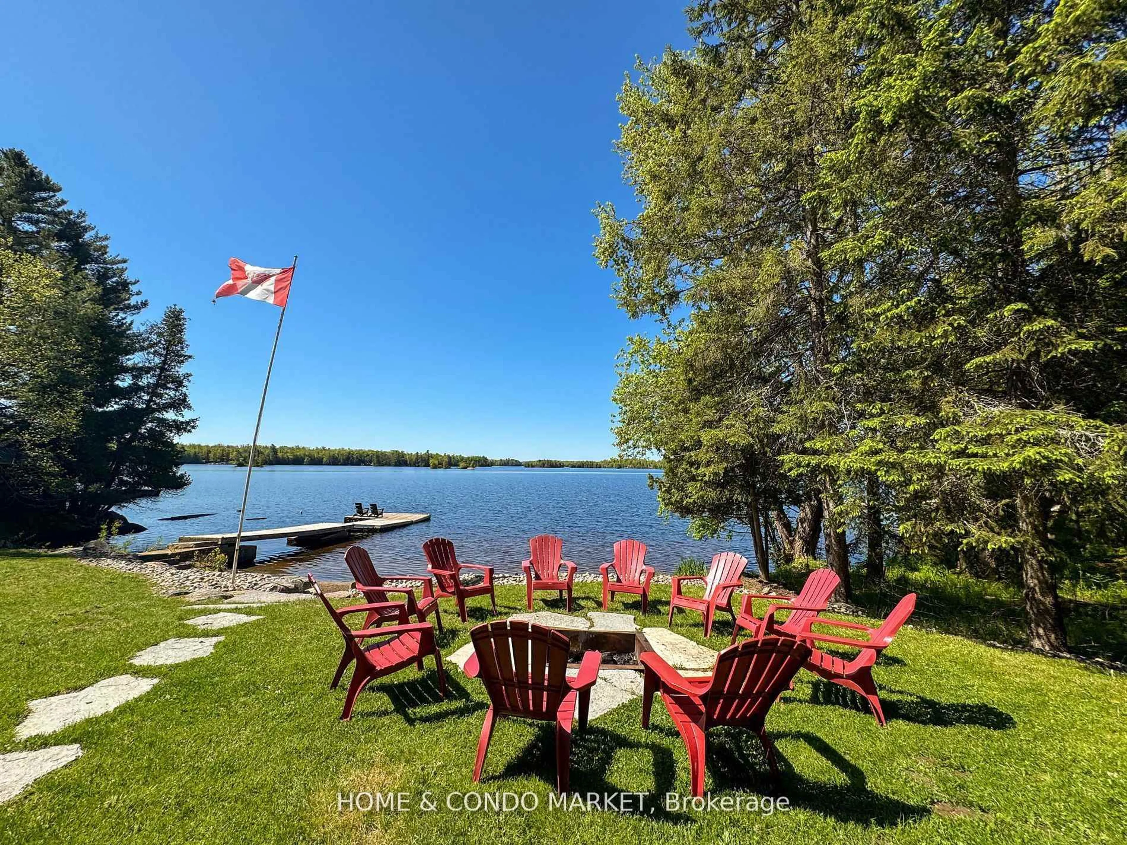 Patio, water/lake/river/ocean view for 14 Charles Ave, McKellar Ontario P2A 0B4