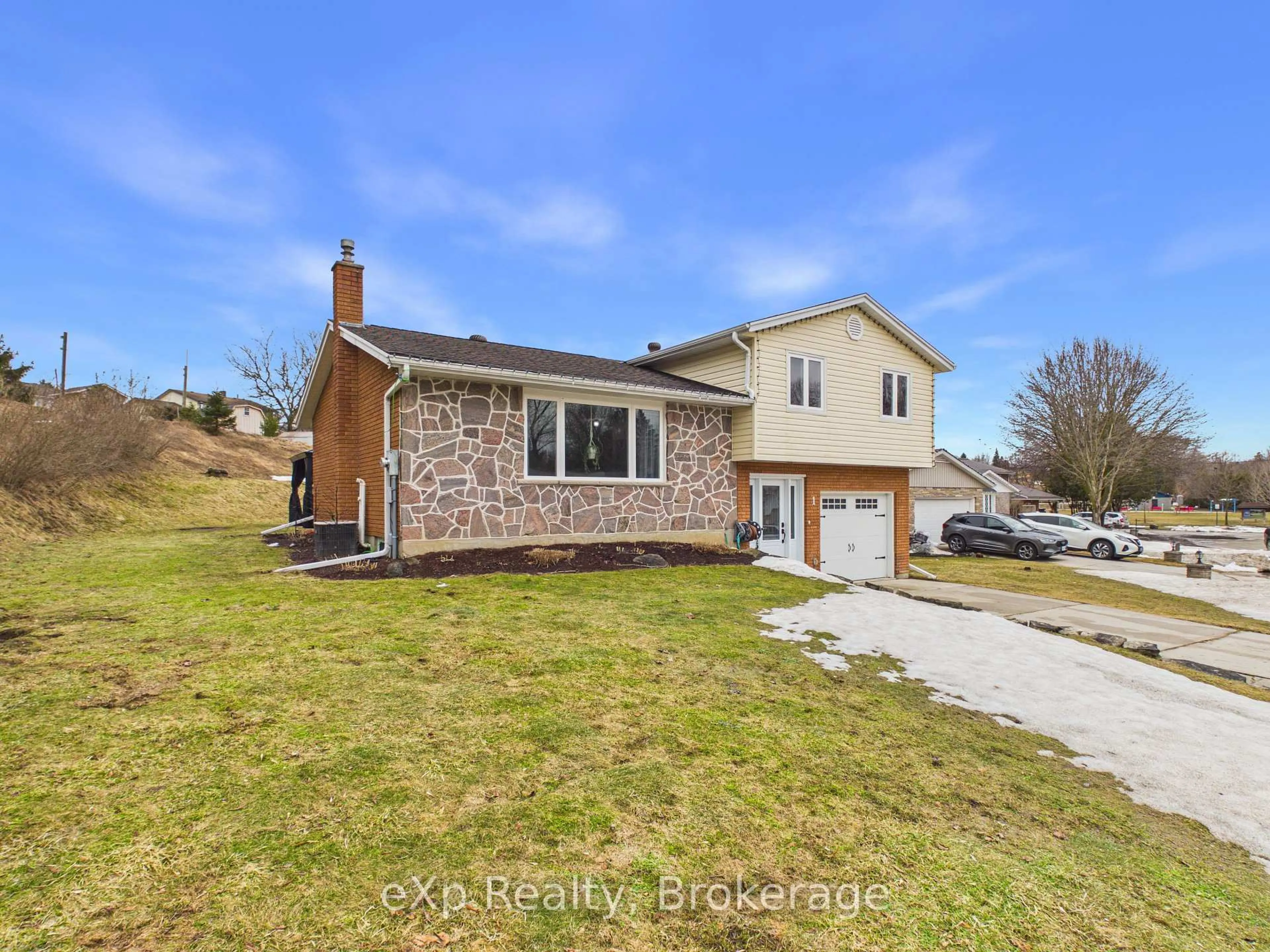 A pic from outside/outdoor area/front of a property/back of a property/a pic from drone, water/lake/river/ocean view for 1 Centennial Dr, Brockton Ontario N0G 2V0