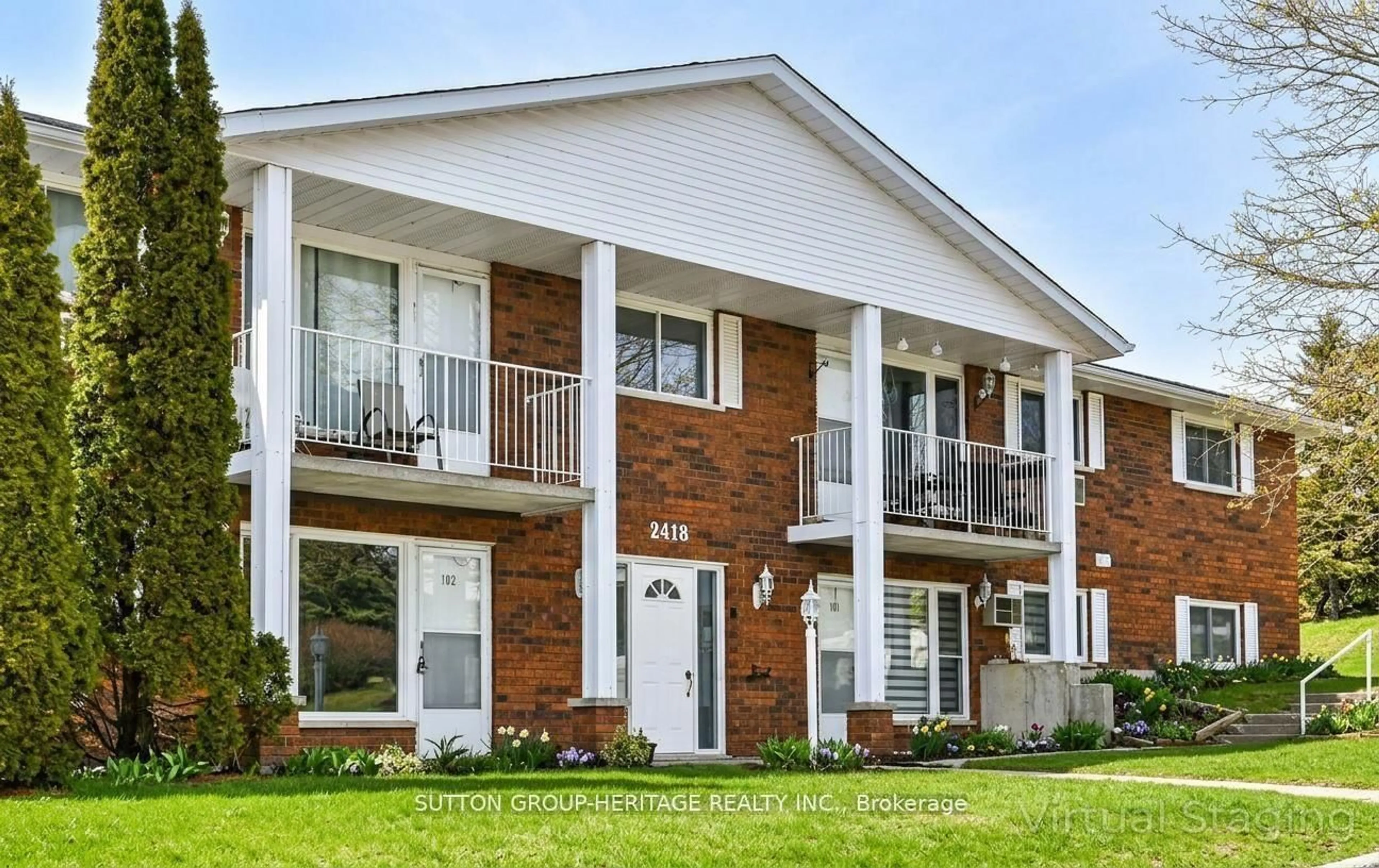 Home with brick exterior material, unknown for 2418 Mountland Dr #102, Peterborough Ontario K9K 2E2