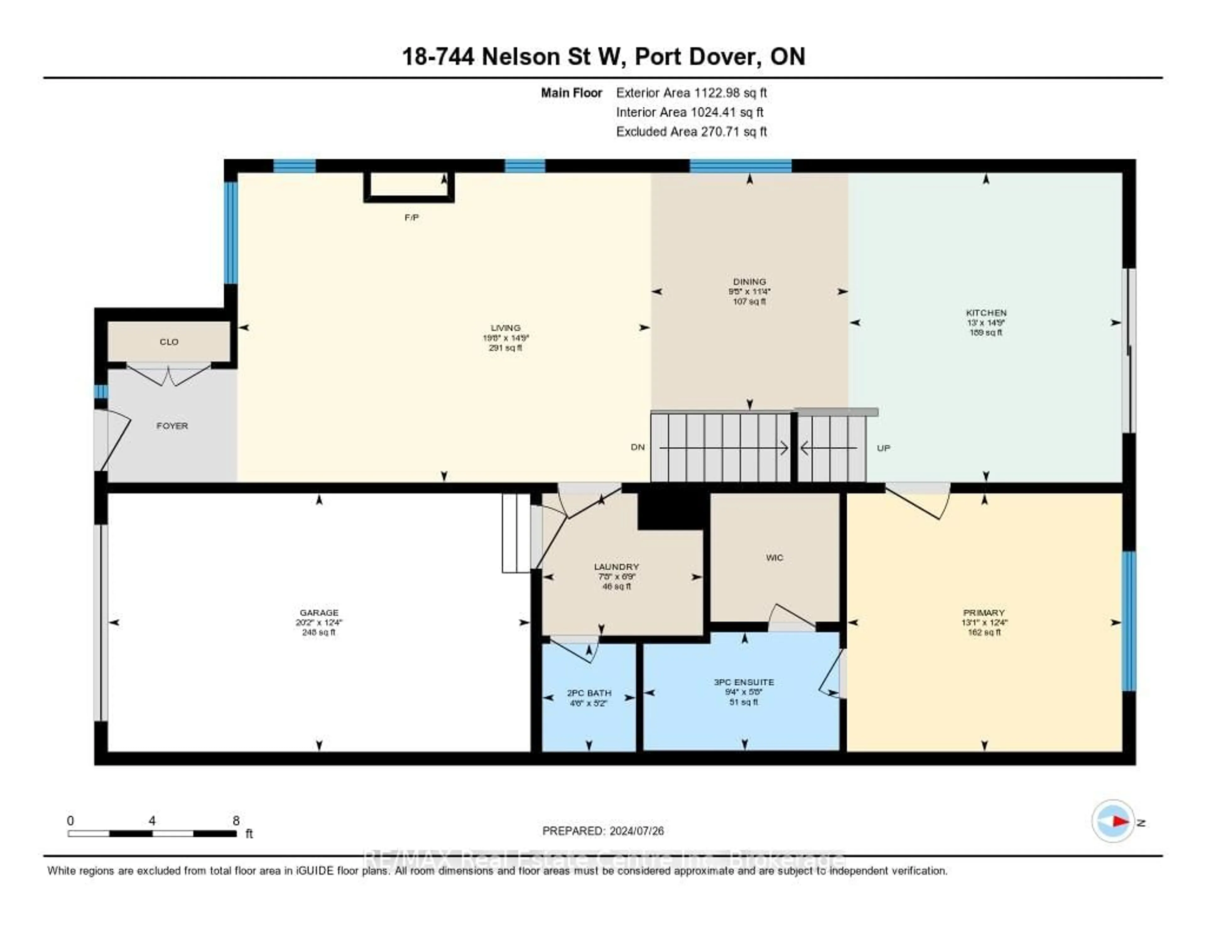 Floor plan for 744 Nelson St #18, Norfolk Ontario N0A 1N0