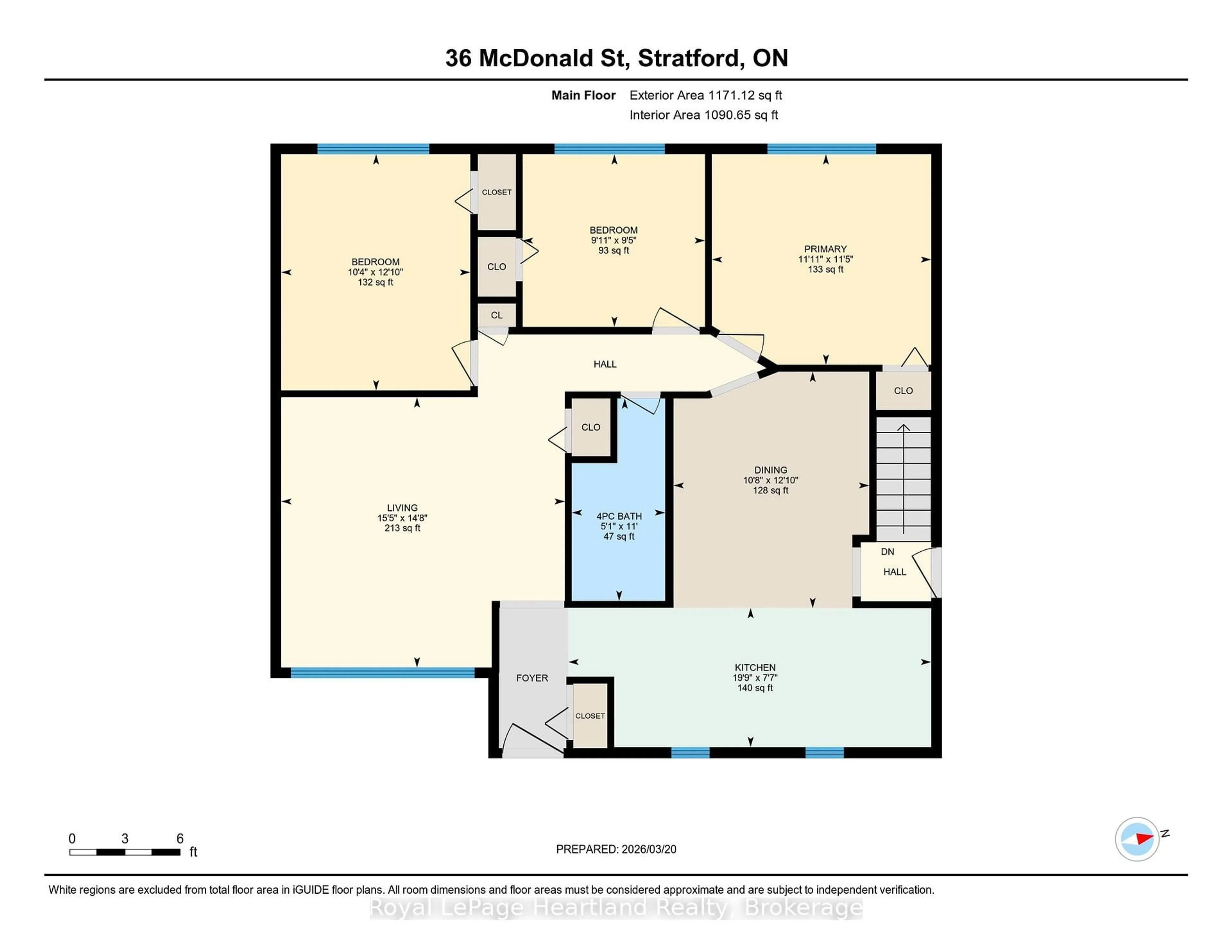 Floor plan for 36 McDonald St, Stratford Ontario N5A 4W5