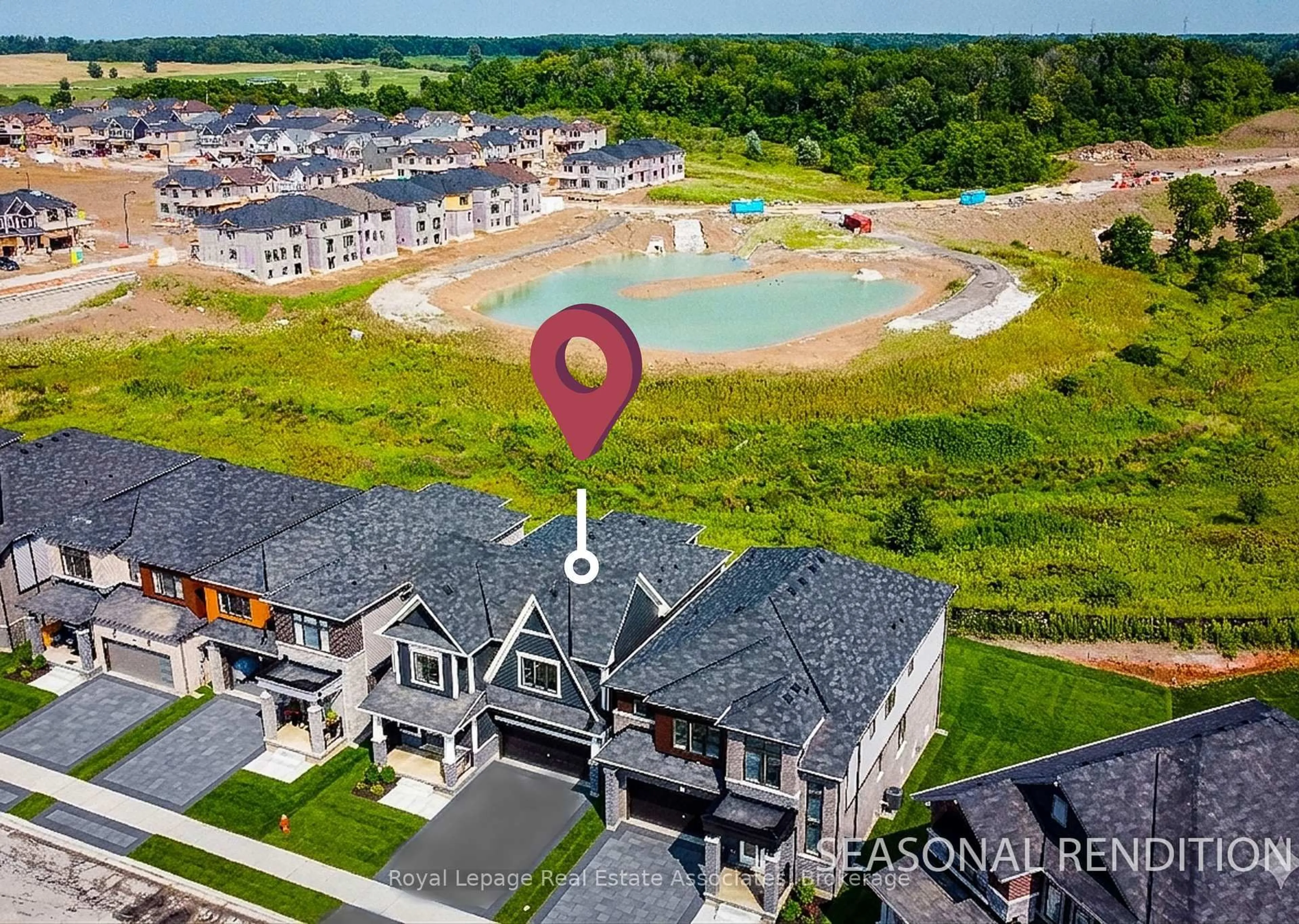 A pic from outside/outdoor area/front of a property/back of a property/a pic from drone, water/lake/river/ocean view for 10 Castro Lane, Haldimand Ontario N3W 0G9