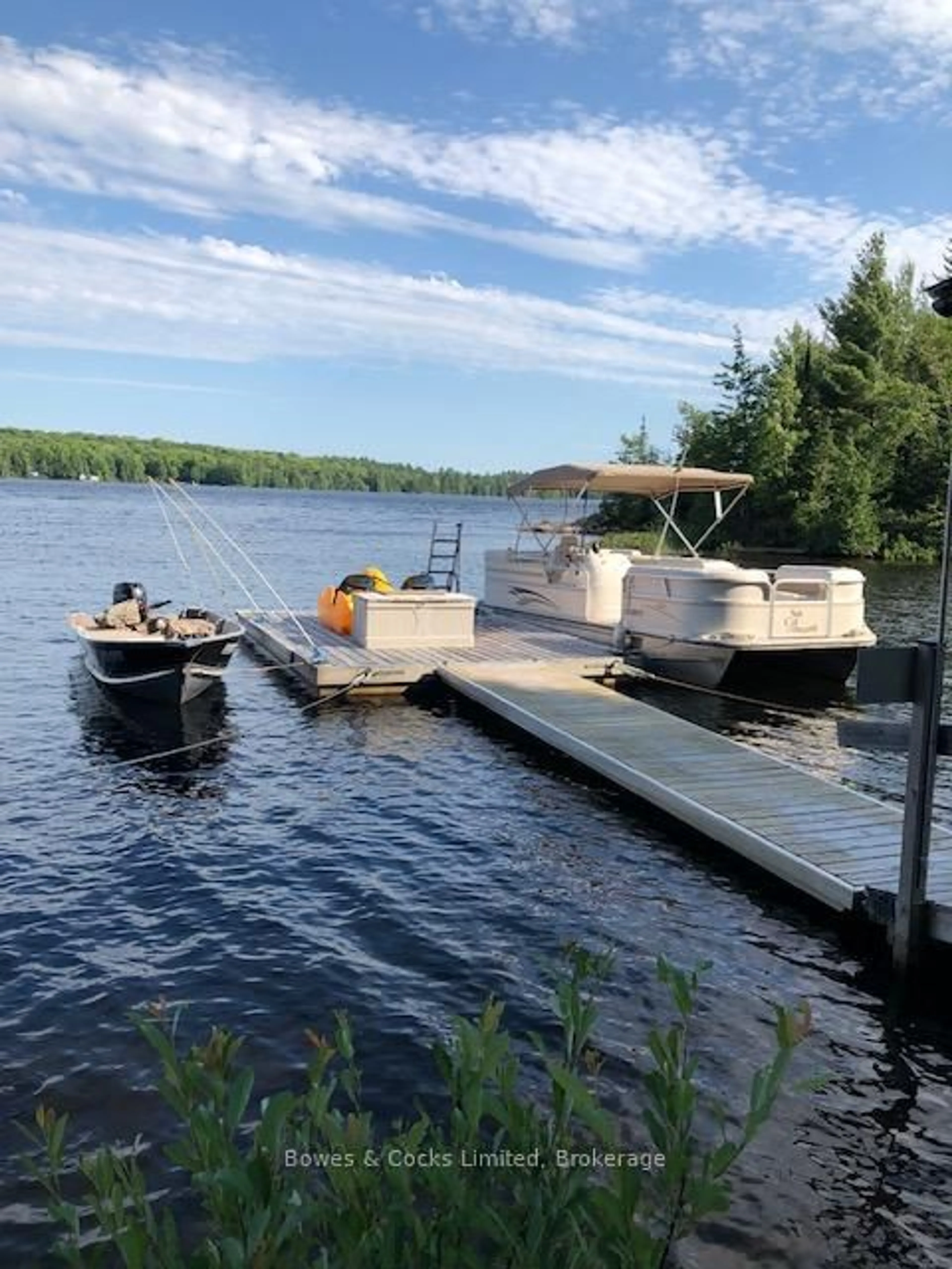 Patio, water/lake/river/ocean view for 2621 Eels Lake WAO, Highlands East Ontario K0L 3C0
