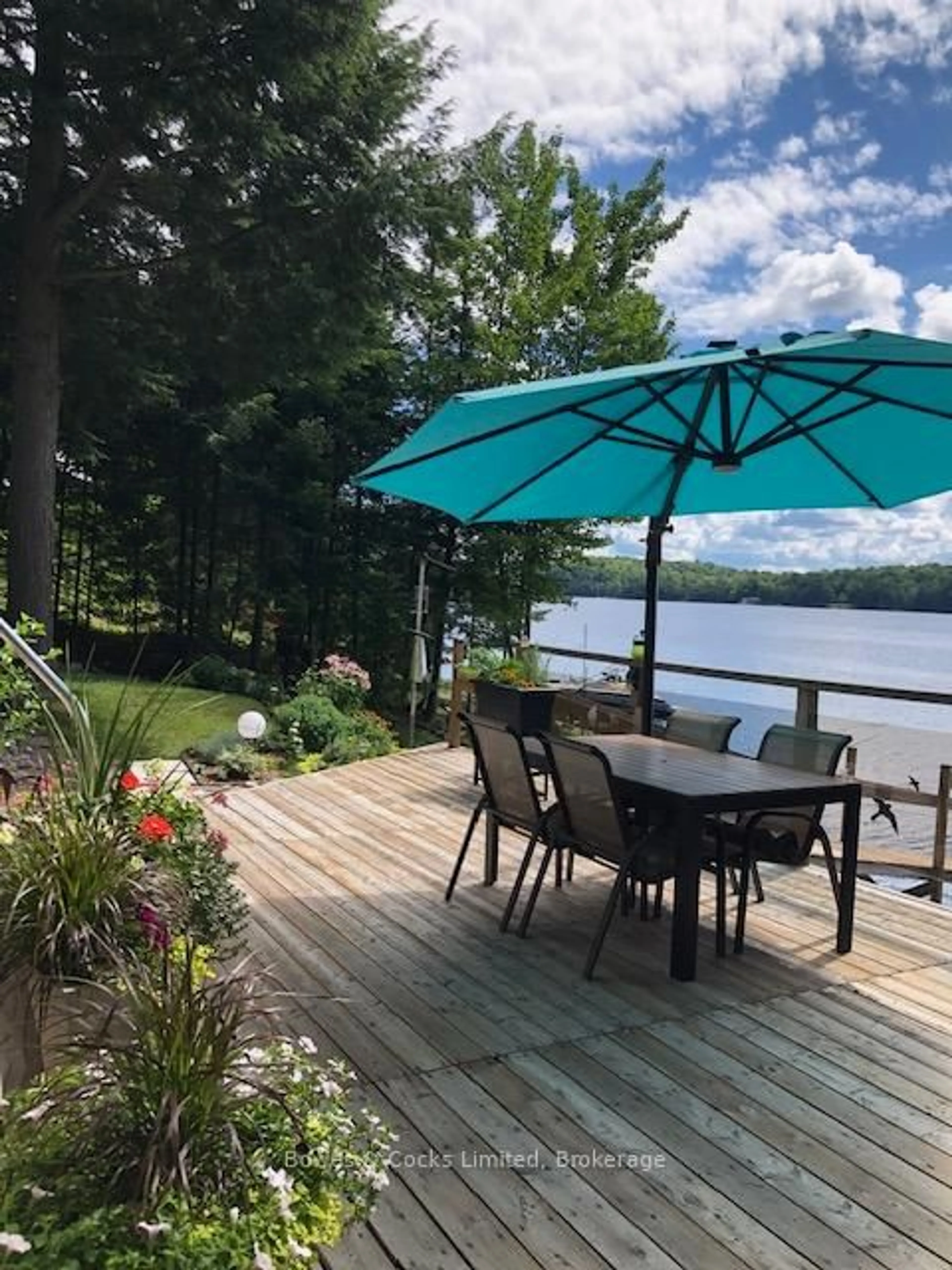 Patio, water/lake/river/ocean view for 2621 Eels Lake WAO, Highlands East Ontario K0L 3C0