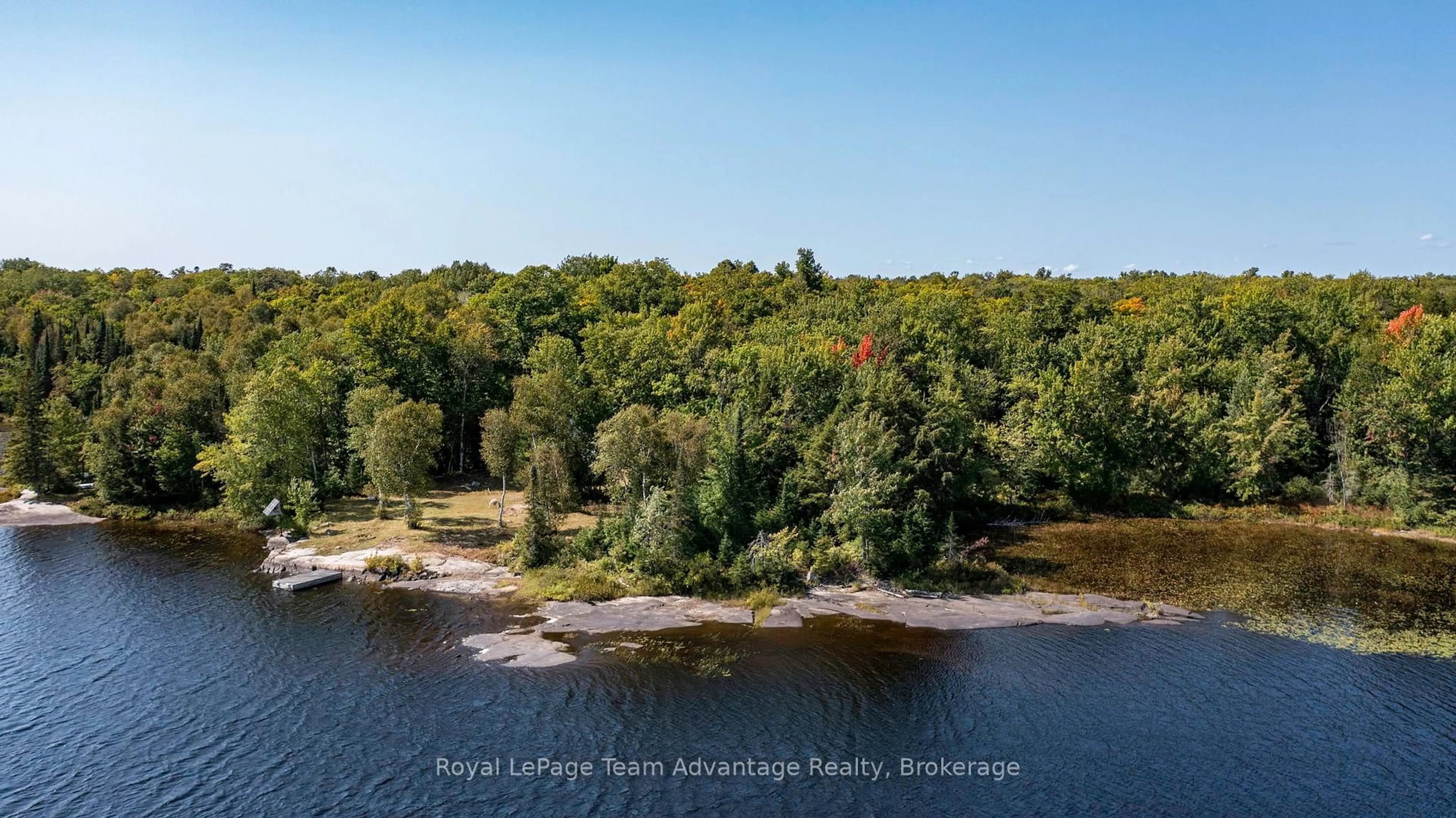 A pic from outside/outdoor area/front of a property/back of a property/a pic from drone, water/lake/river/ocean view for 46 Taylor Lake Rd, Whitestone Ontario P0A 1G0