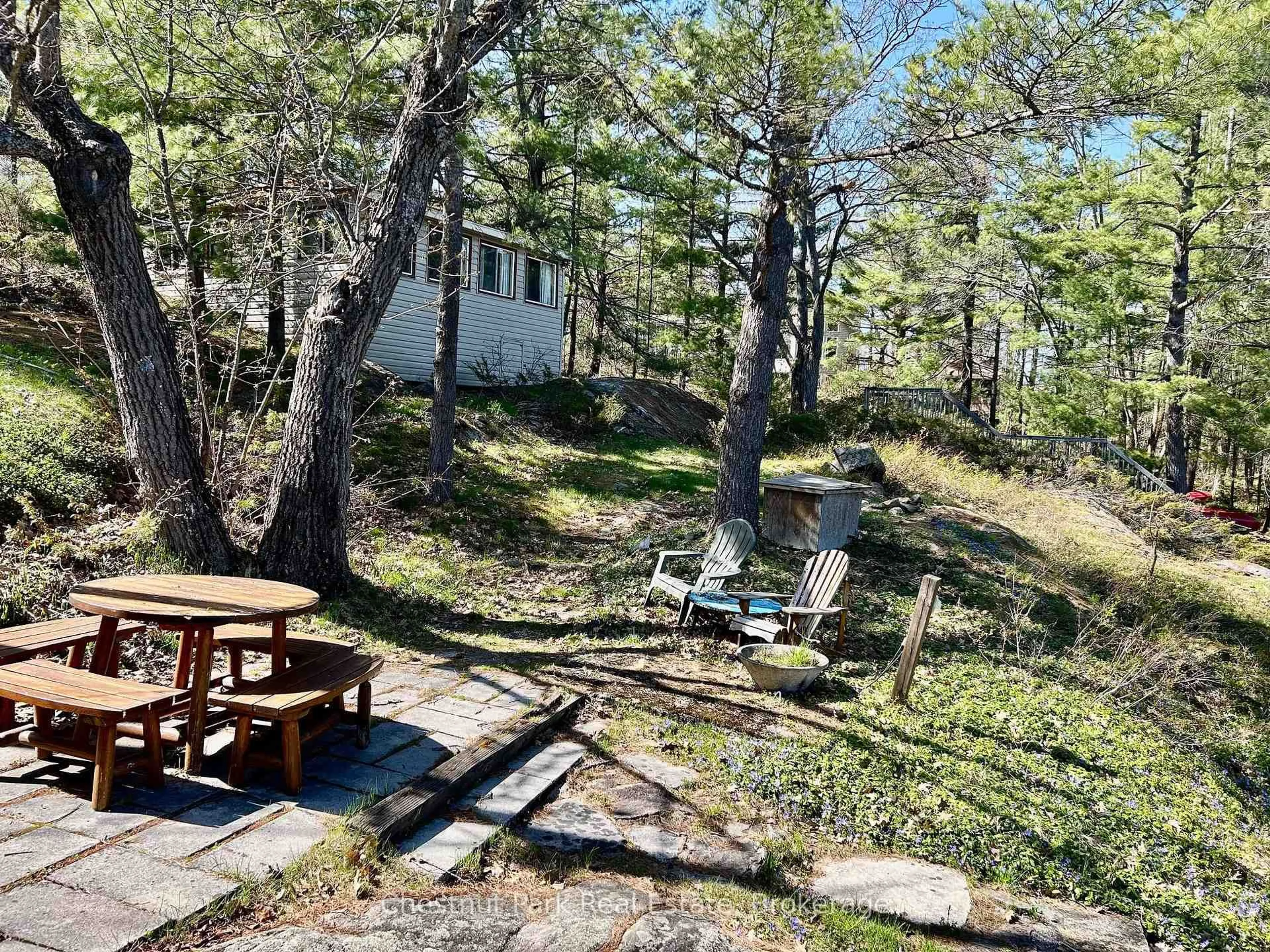 A pic from outside/outdoor area/front of a property/back of a property/a pic from drone, forest/trees view for 1 & 2 -1051 WIGWAM LODGE Rd, Gravenhurst Ontario P0E 1G0