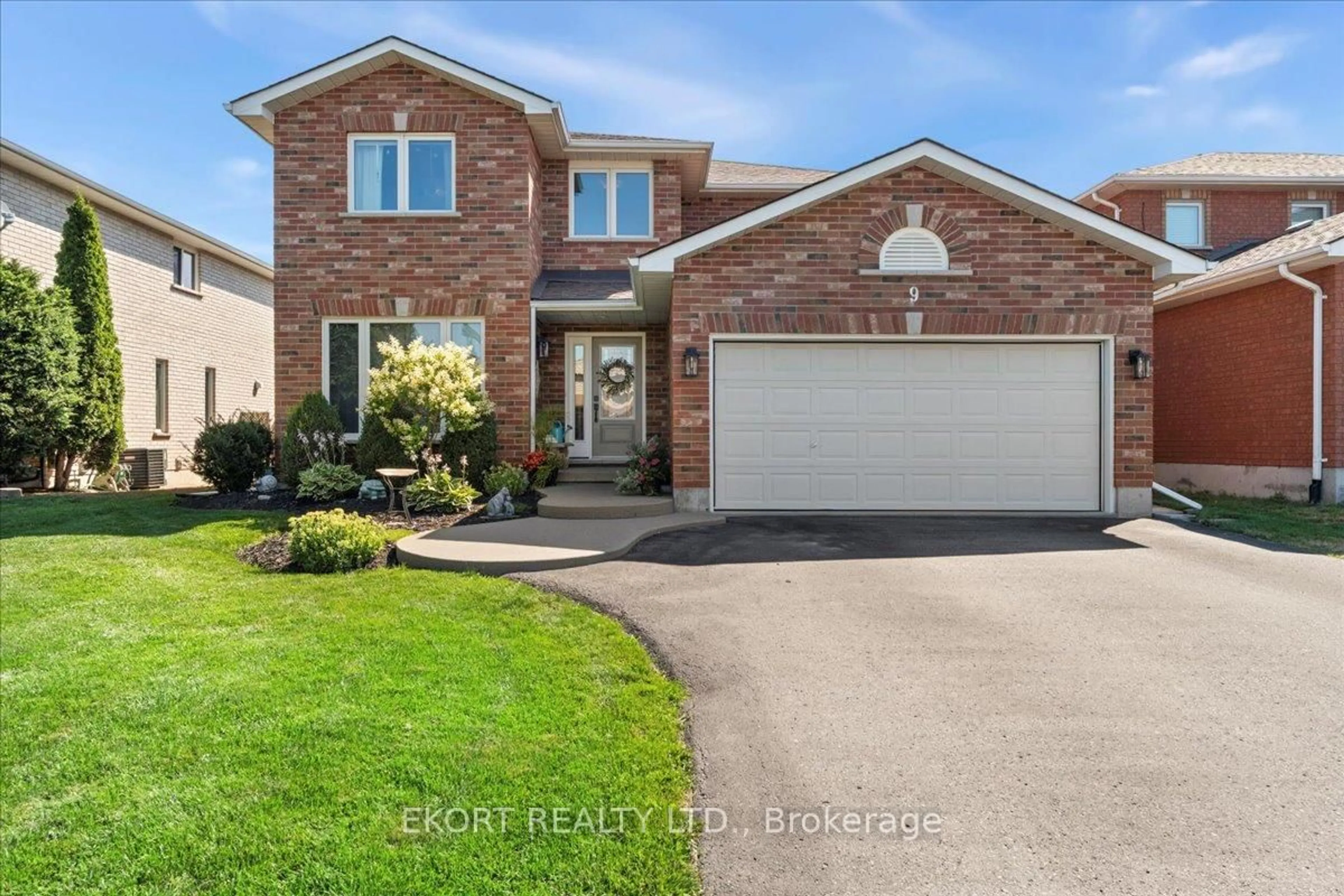 Home with brick exterior material, street for 9 Huron Lane, Belleville Ontario K8N 5X5