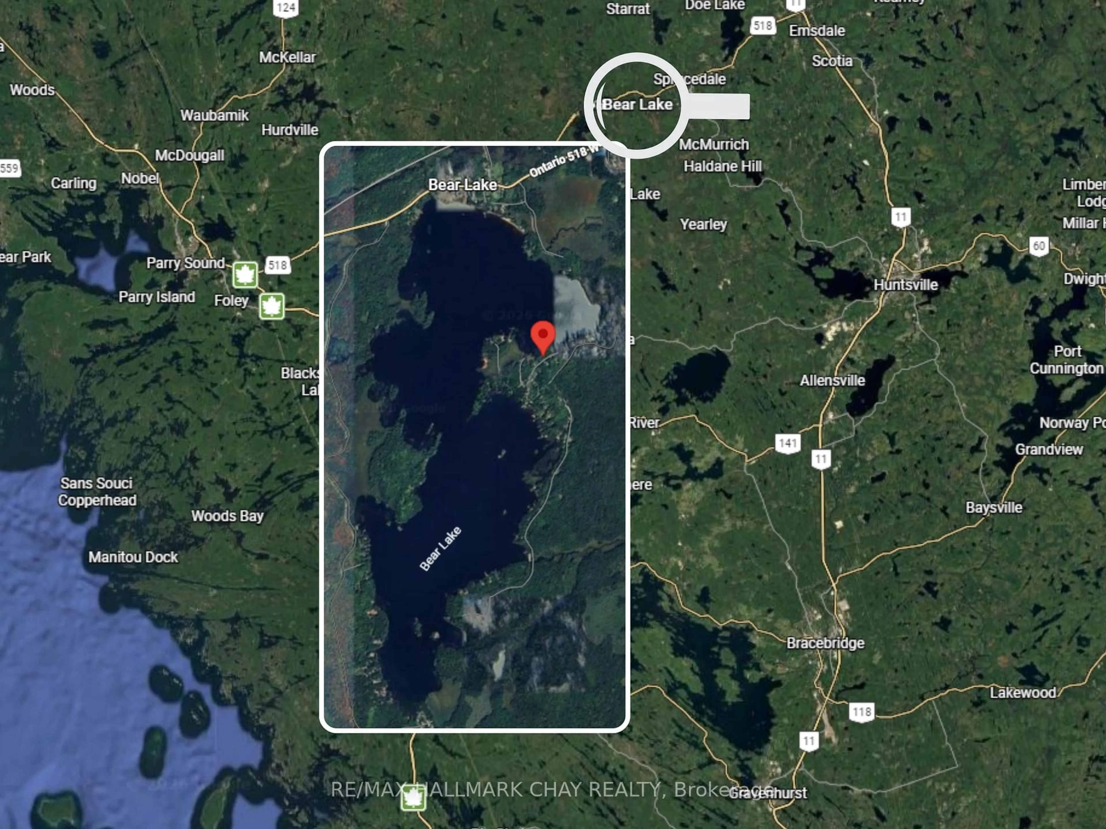 Picture of a map for 51 Bayside Dr, McMurrich/Monteith Ontario P0A 1Y0