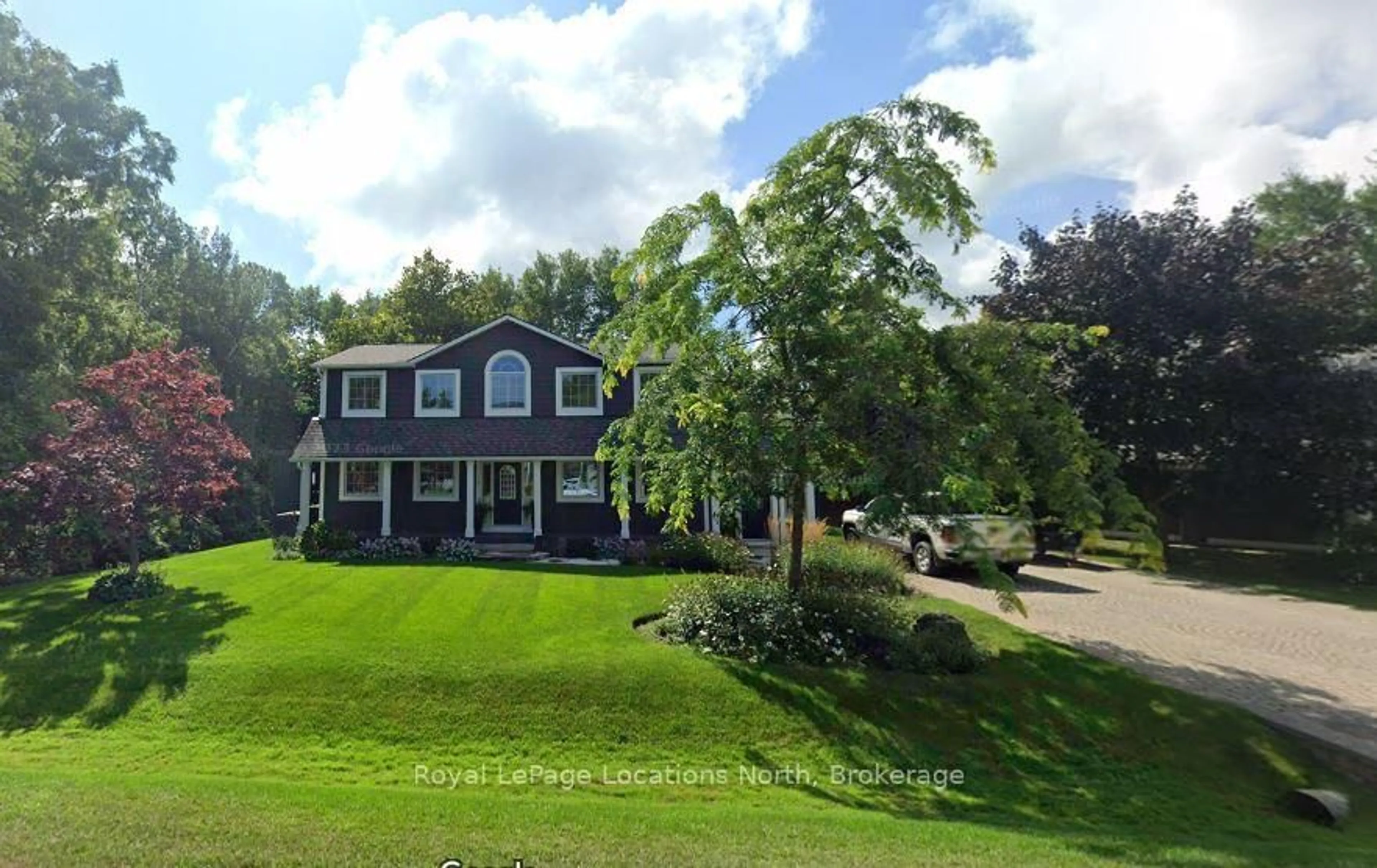 A pic from outside/outdoor area/front of a property/back of a property/a pic from drone, water/lake/river/ocean view for 110 Liisa's Lane, Blue Mountains Ontario L9Y 0M3