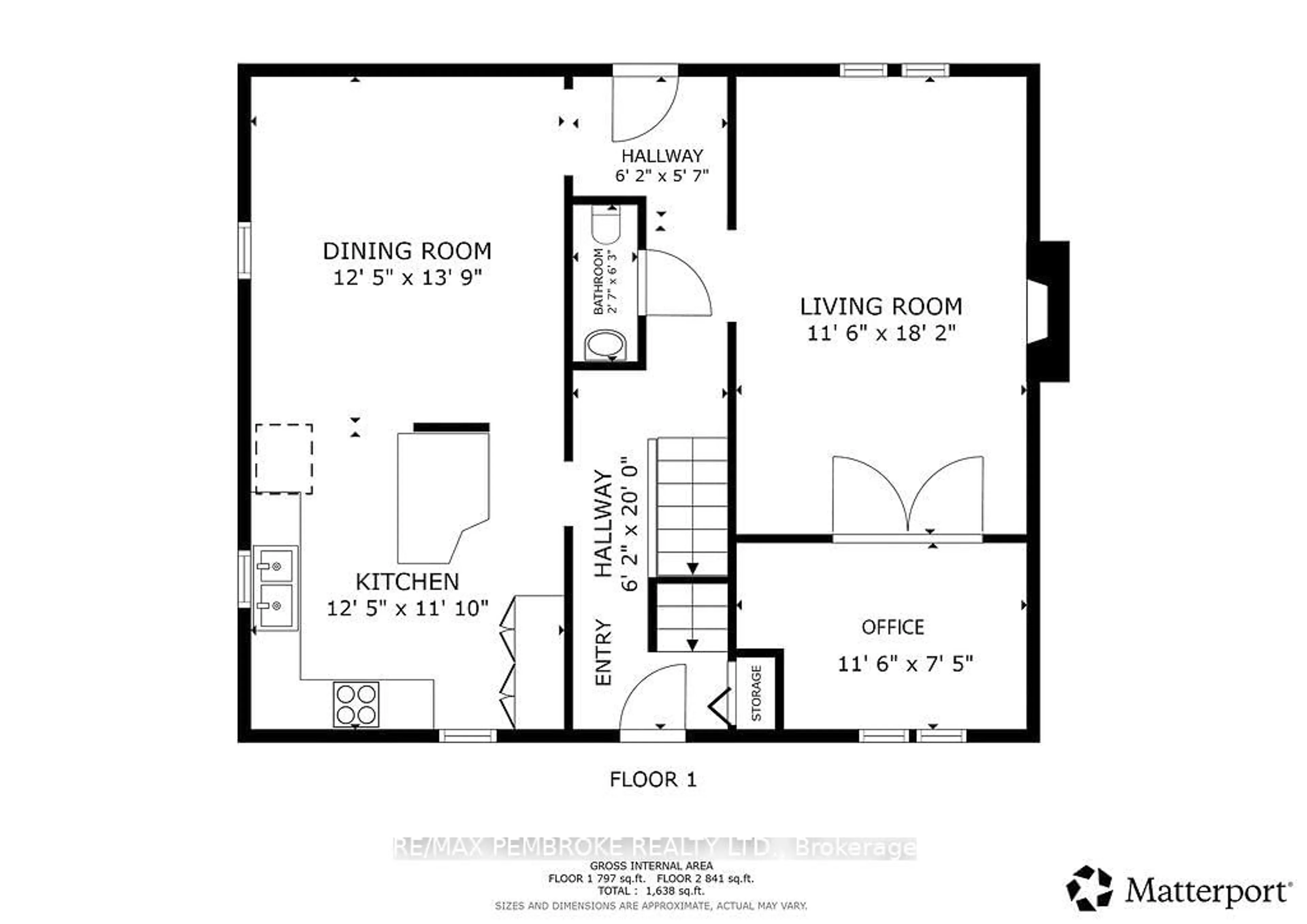 Floor plan for 216 Metcalfe St, Pembroke Ontario K8A 2V7