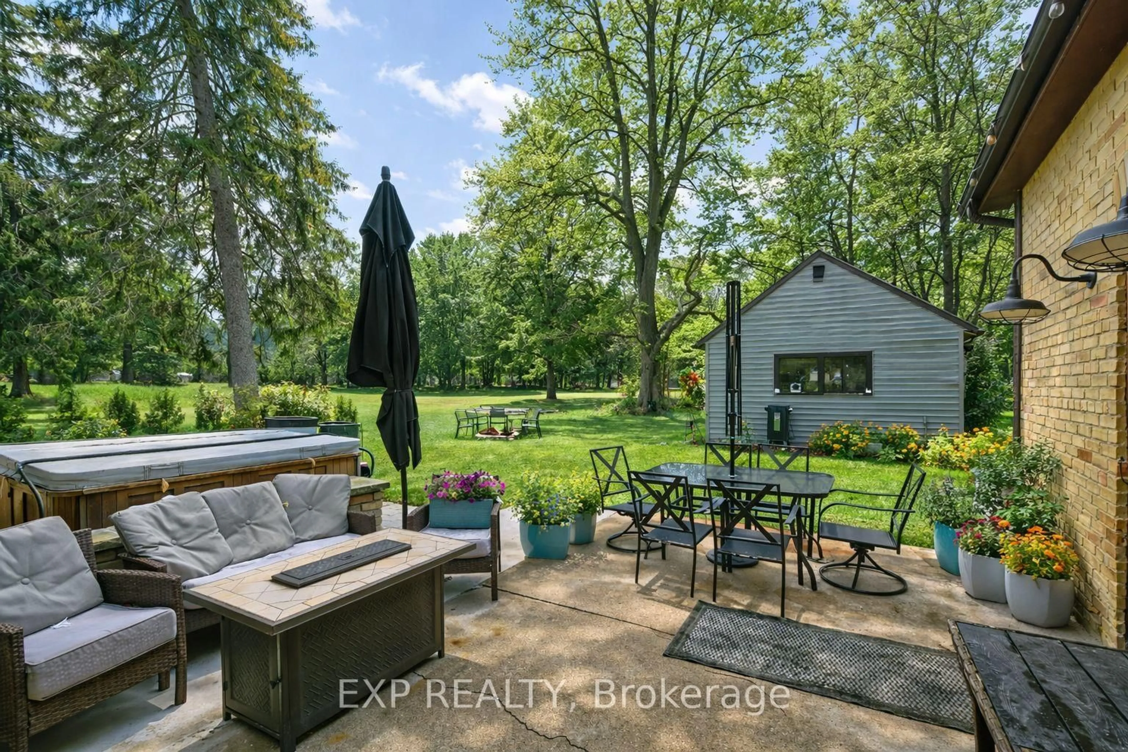 A pic from outside/outdoor area/front of a property/back of a property/a pic from drone, water/lake/river/ocean view for 120 Main St, Southwest Middlesex Ontario N0L 1M0