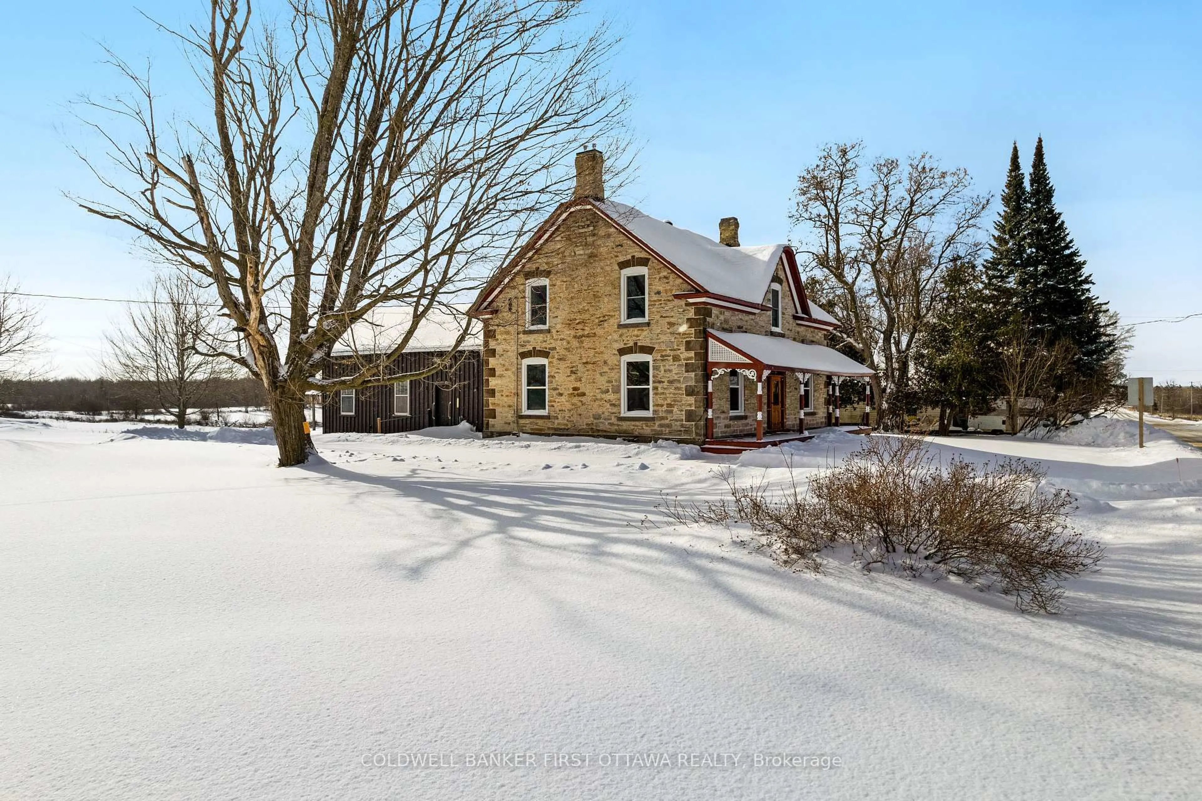 A pic from outside/outdoor area/front of a property/back of a property/a pic from drone, building for 2061 Christie Lake Rd, Perth Ontario K7H 3C6