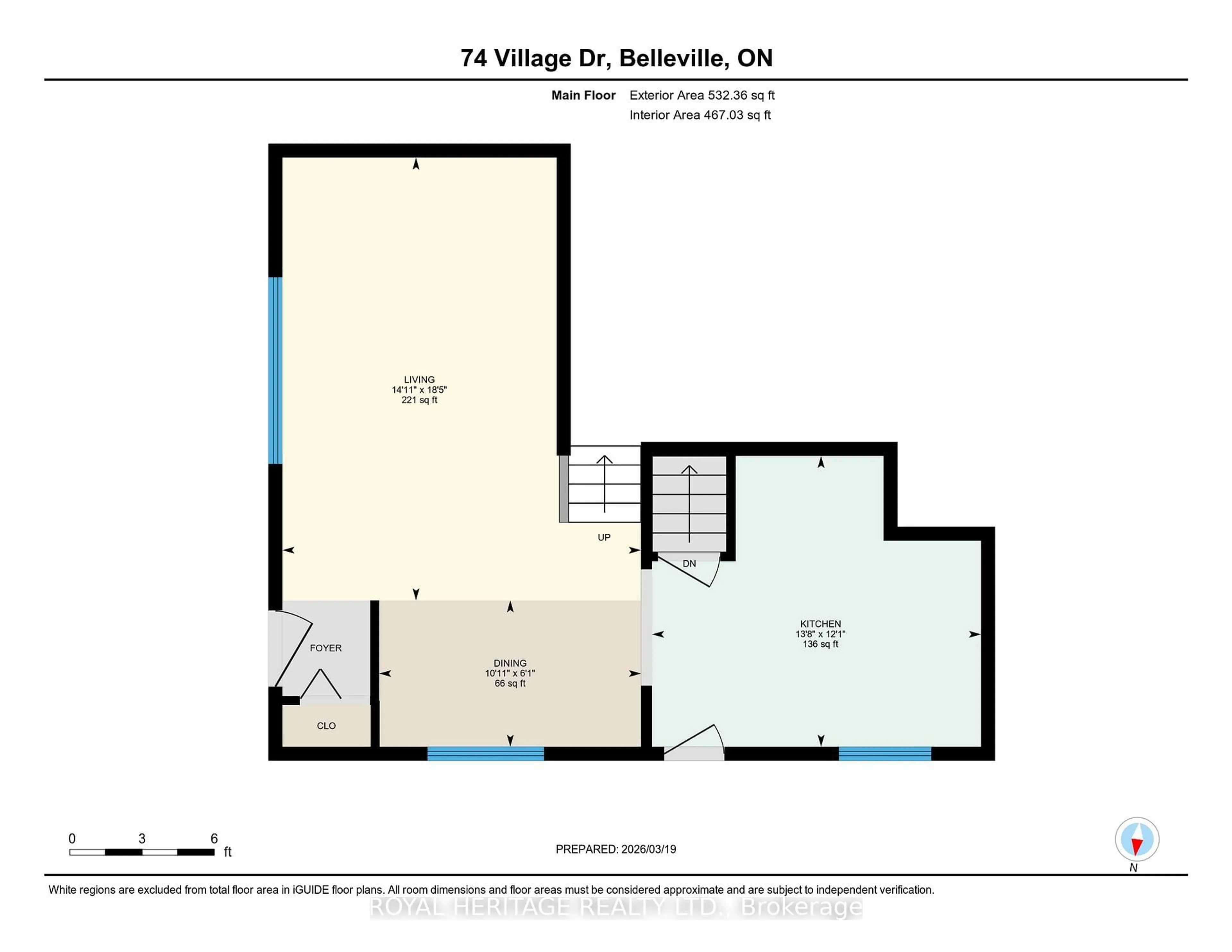 Floor plan for 74 Village Dr, Belleville Ontario K8P 4K5
