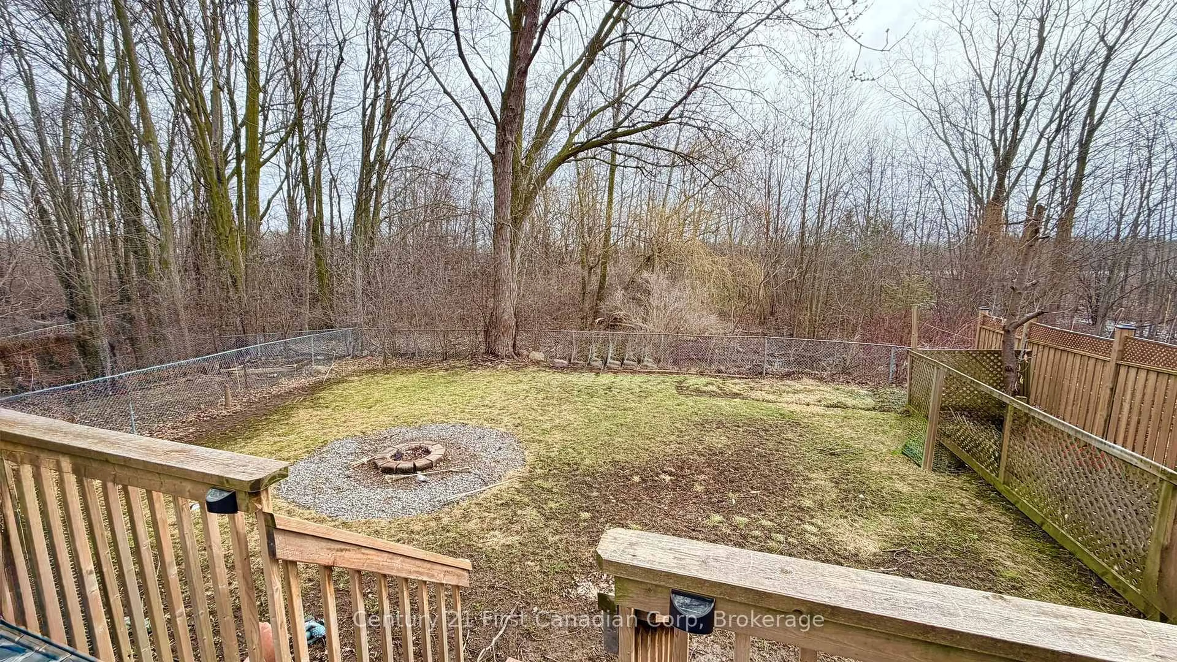 Patio, forest/trees view for 125 KEATS Dr, Woodstock Ontario N5C 8C1