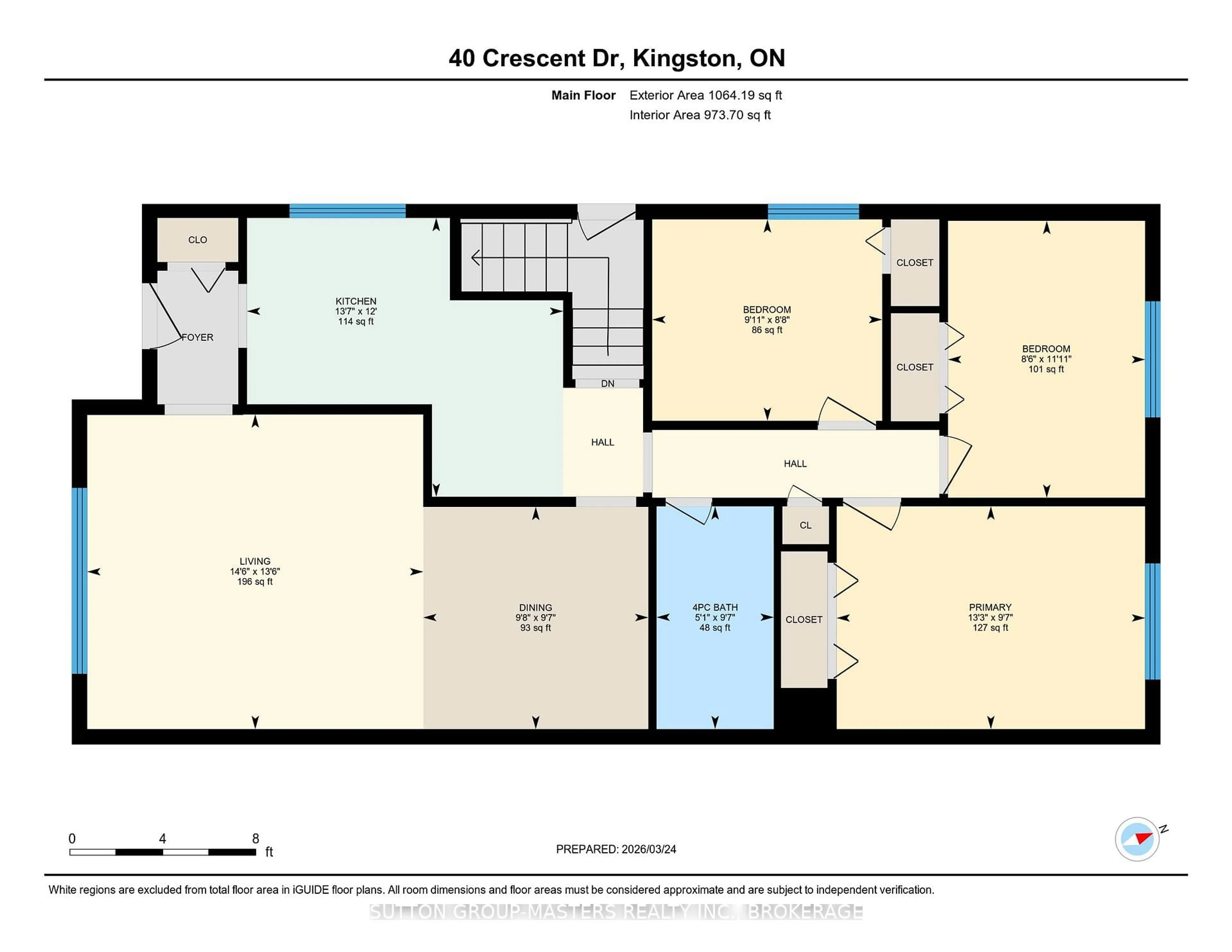 Floor plan for 40 Crescent Dr, Kingston Ontario K7M 4J5