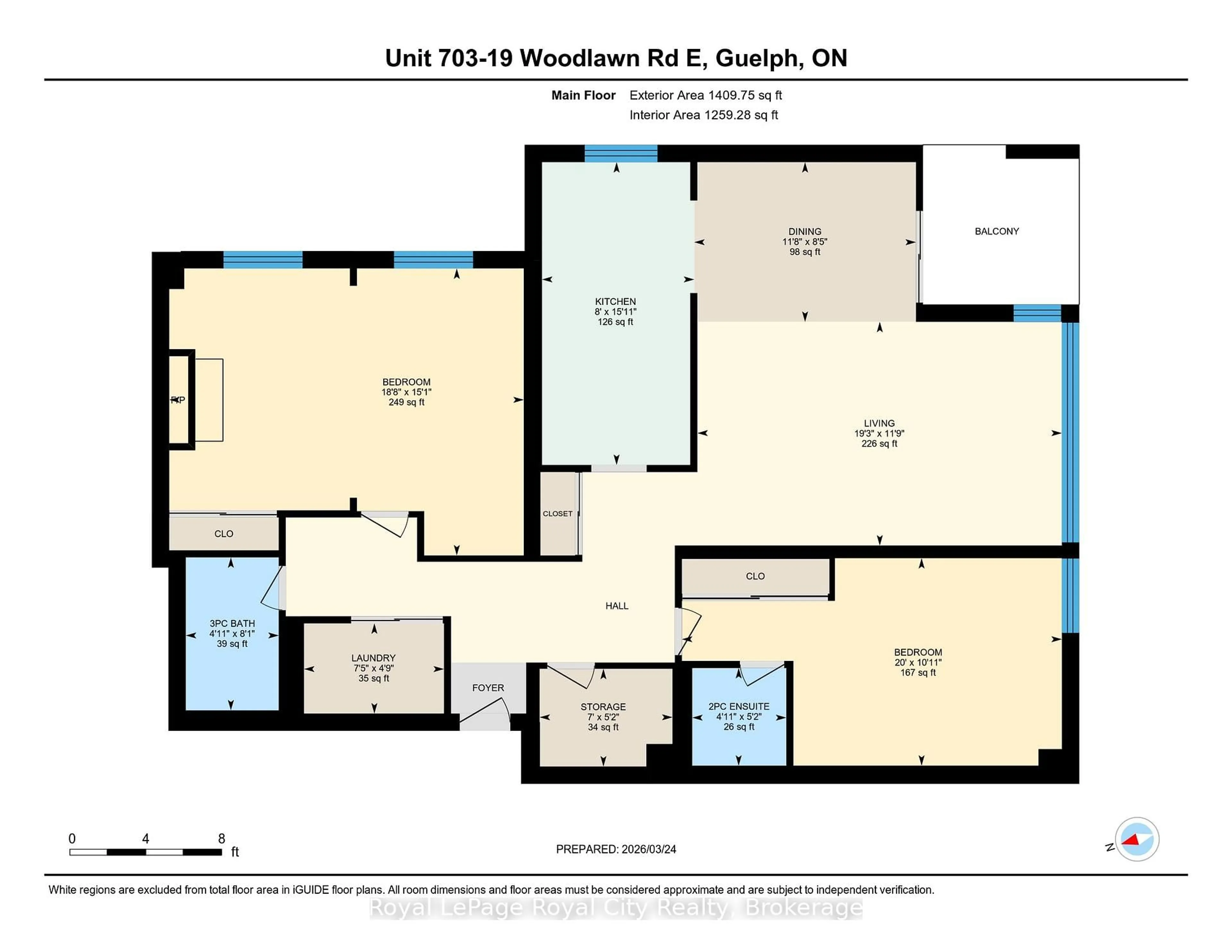 Floor plan for 19 Woodlawn Rd #703, Guelph Ontario N1H 7B1
