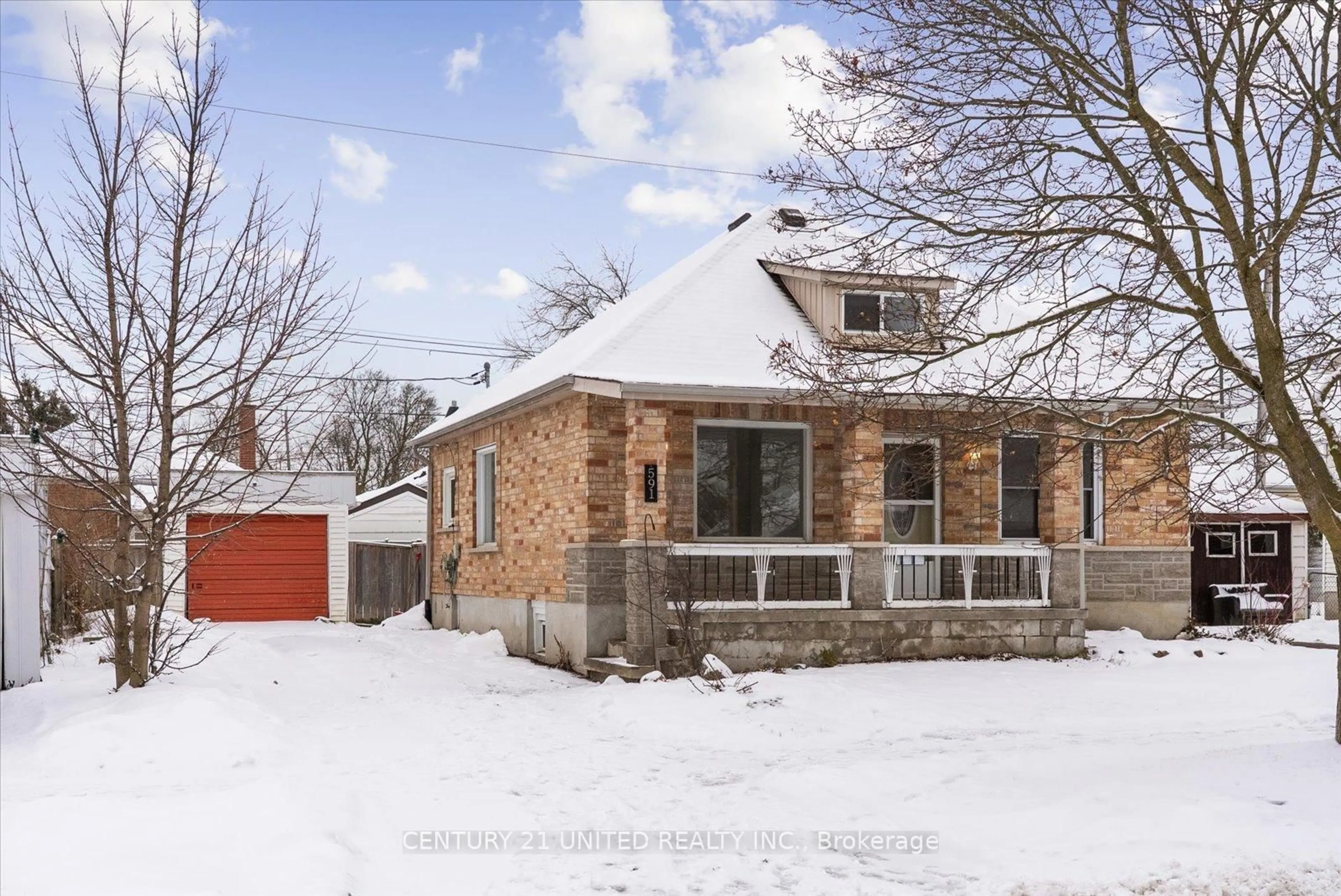 Home with brick exterior material, street for 591 Mccannan Ave, Peterborough Ontario K9J 4J7