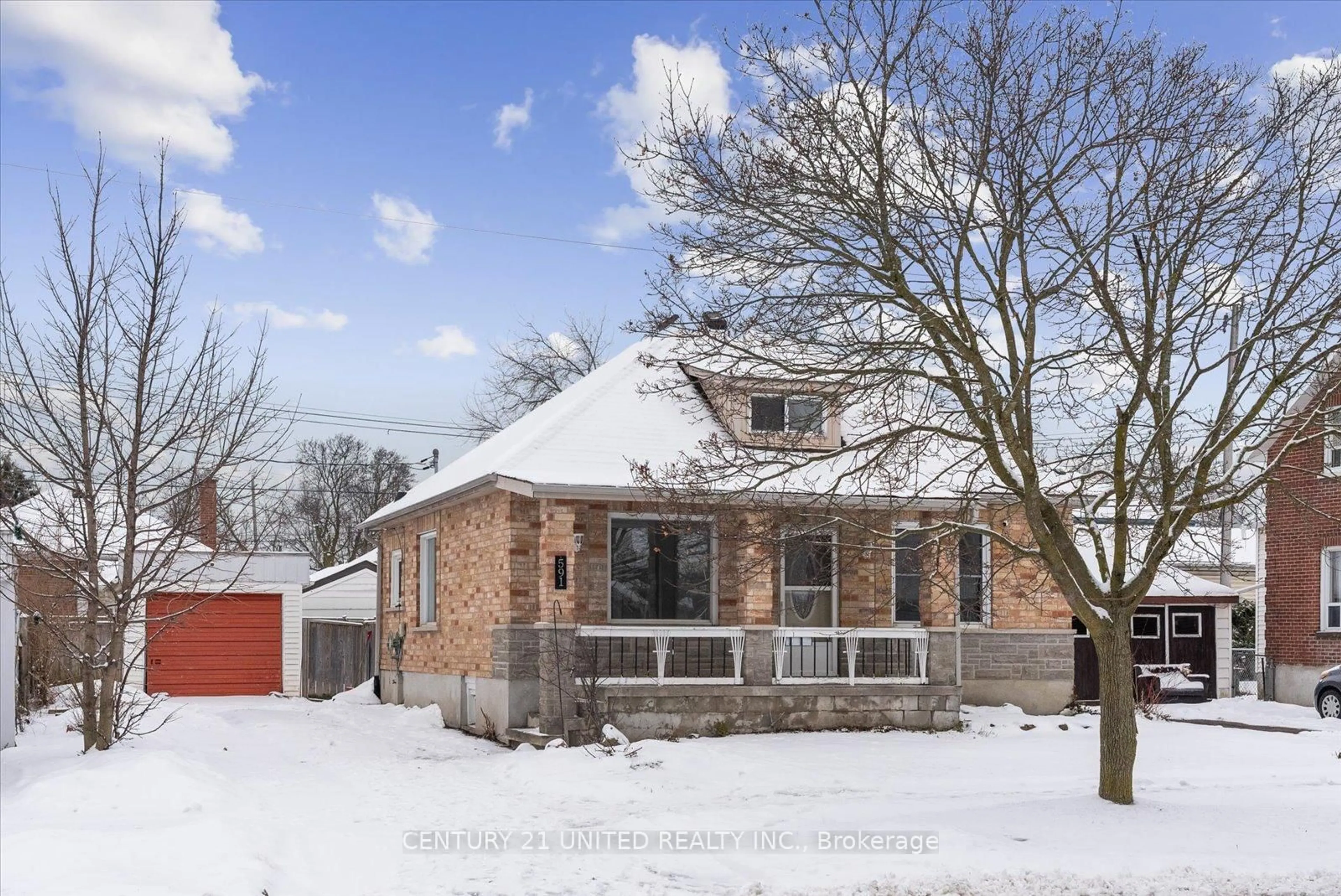 Home with brick exterior material, street for 591 Mccannan Ave, Peterborough Ontario K9J 4J7