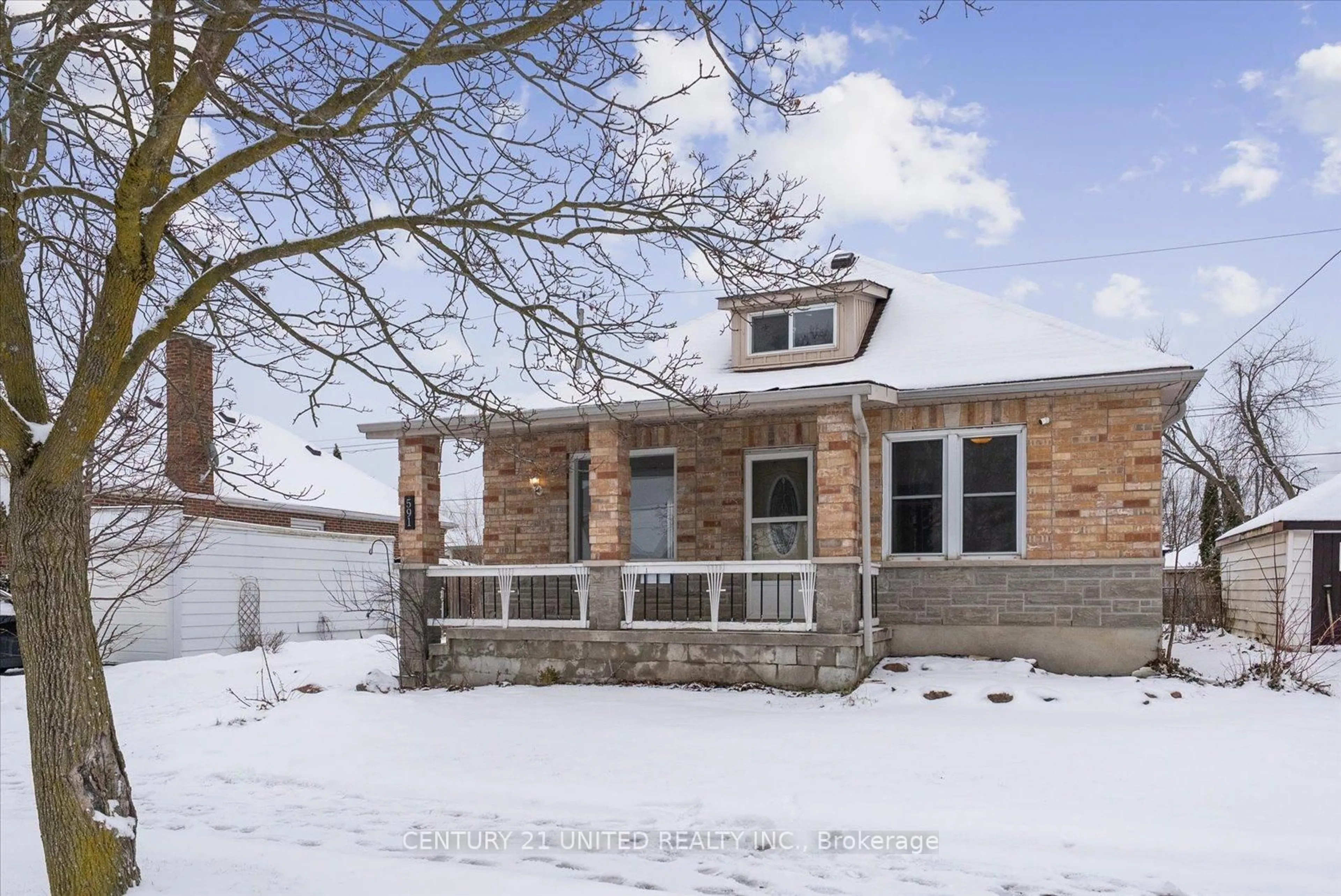 Home with brick exterior material, street for 591 Mccannan Ave, Peterborough Ontario K9J 4J7