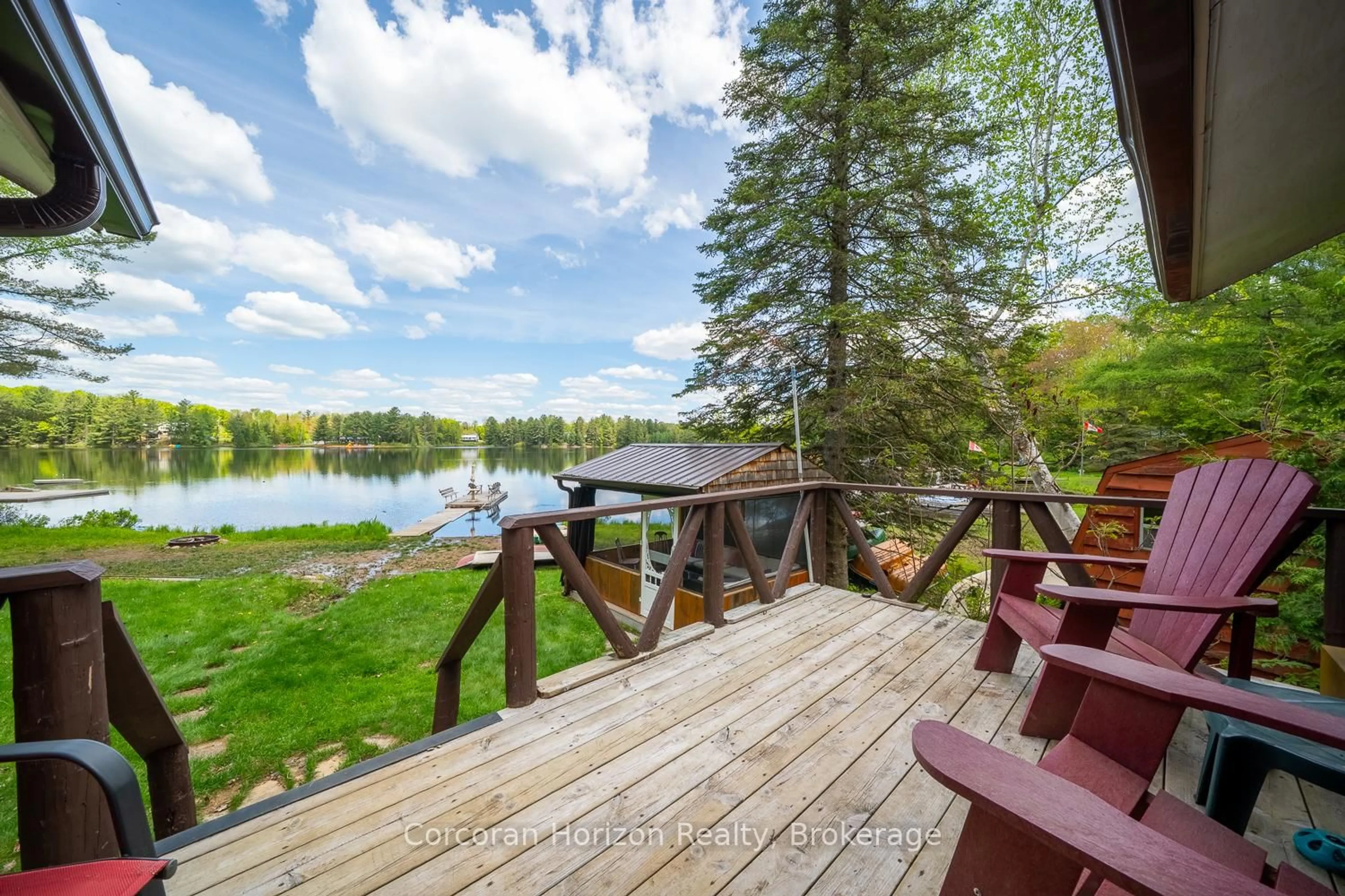 Patio, water/lake/river/ocean view for 247 Mainhood Rd, Huntsville Ontario P0B 1M0