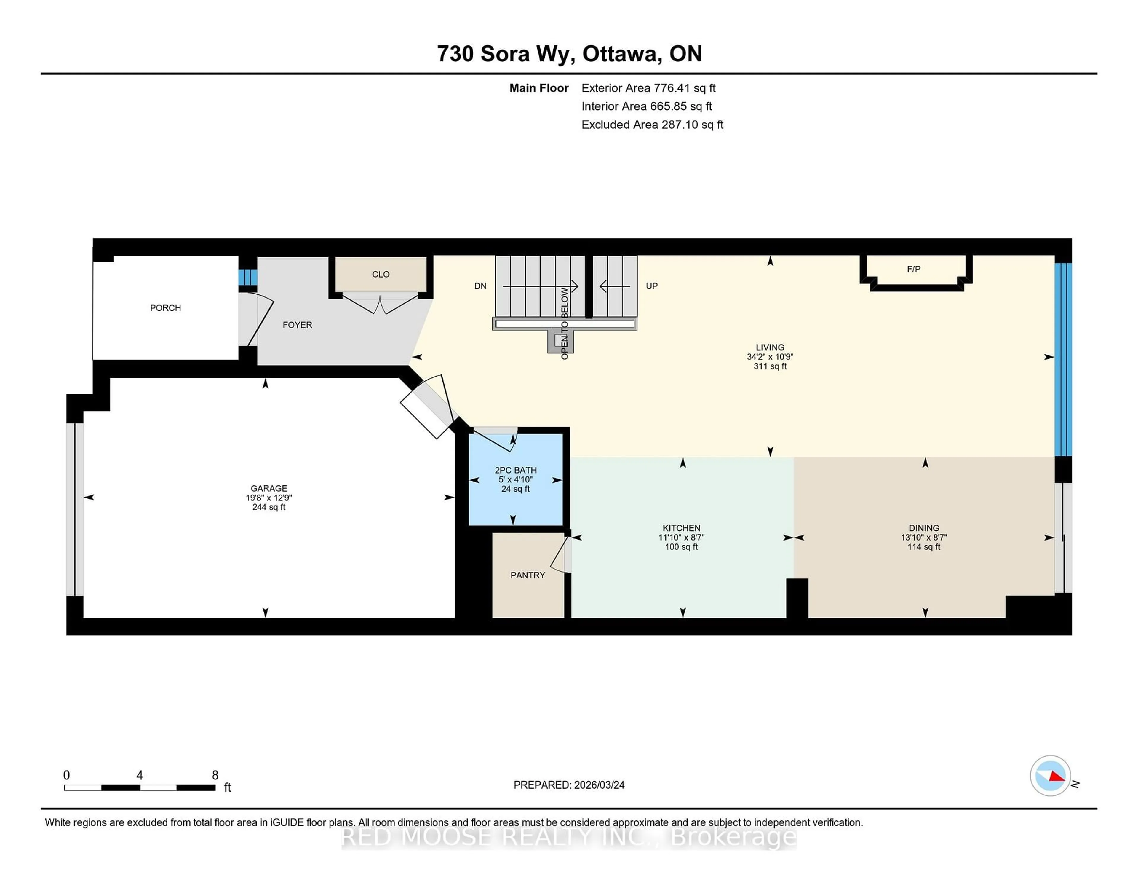Floor plan for 730 Sora Way, Ottawa Ontario K1T 0R3