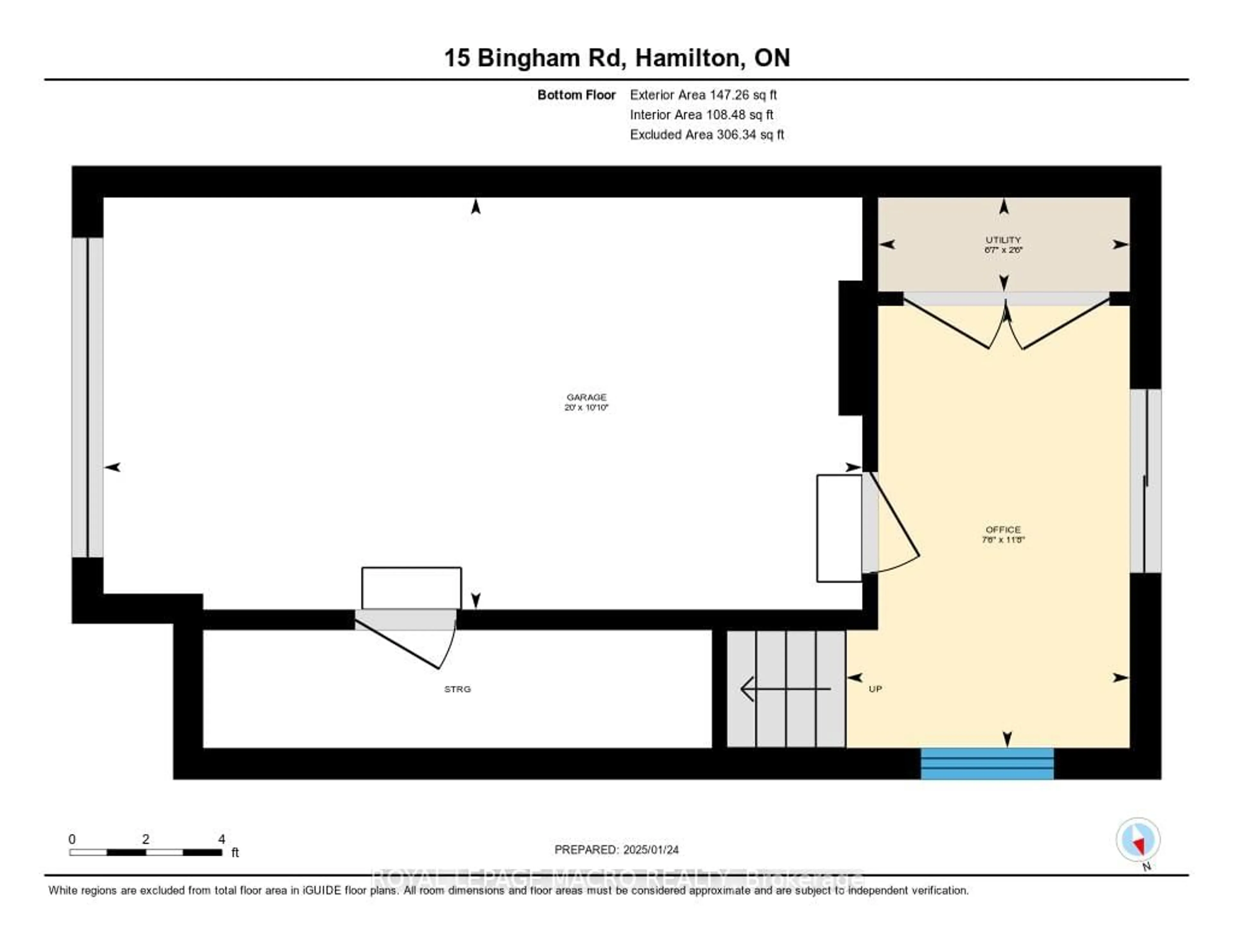 Floor plan for 15B Bingham Rd, Hamilton Ontario L8H 0B5