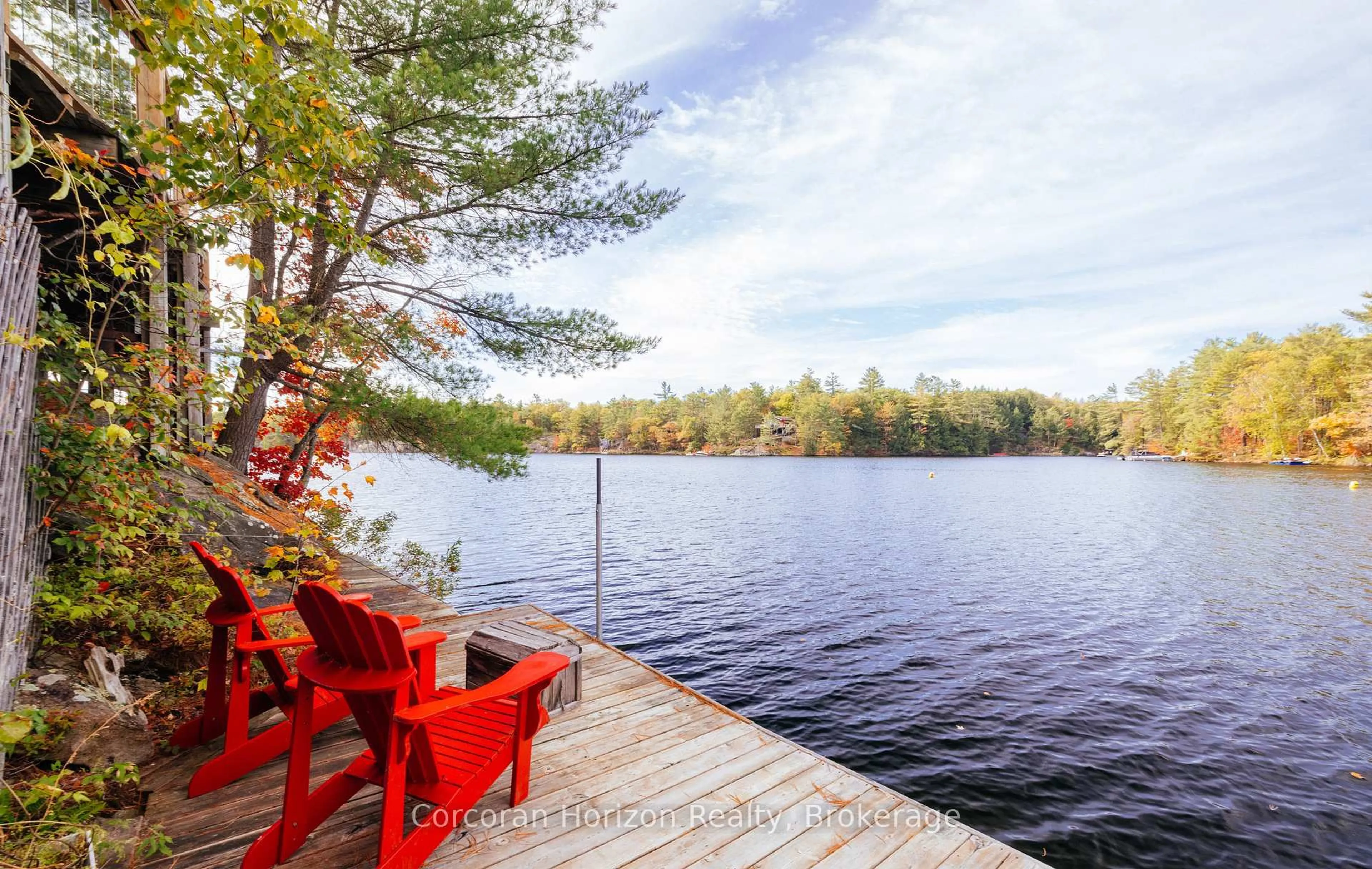 Patio, water/lake/river/ocean view for 566 Hungry Bay Rd, Georgian Bay Ontario L0K 1S0