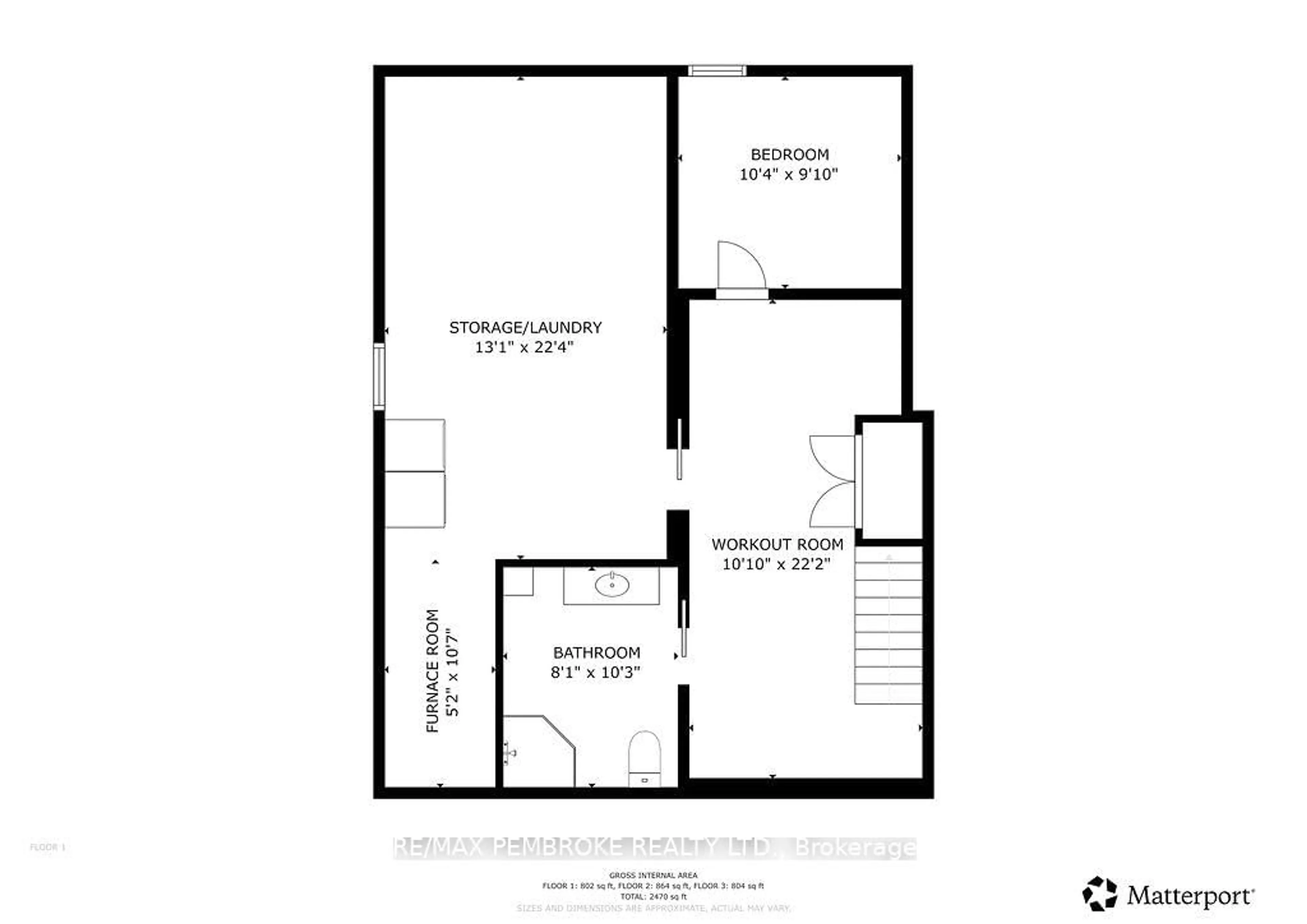 Floor plan for 277 Dickson St, Pembroke Ontario K8A 2X4