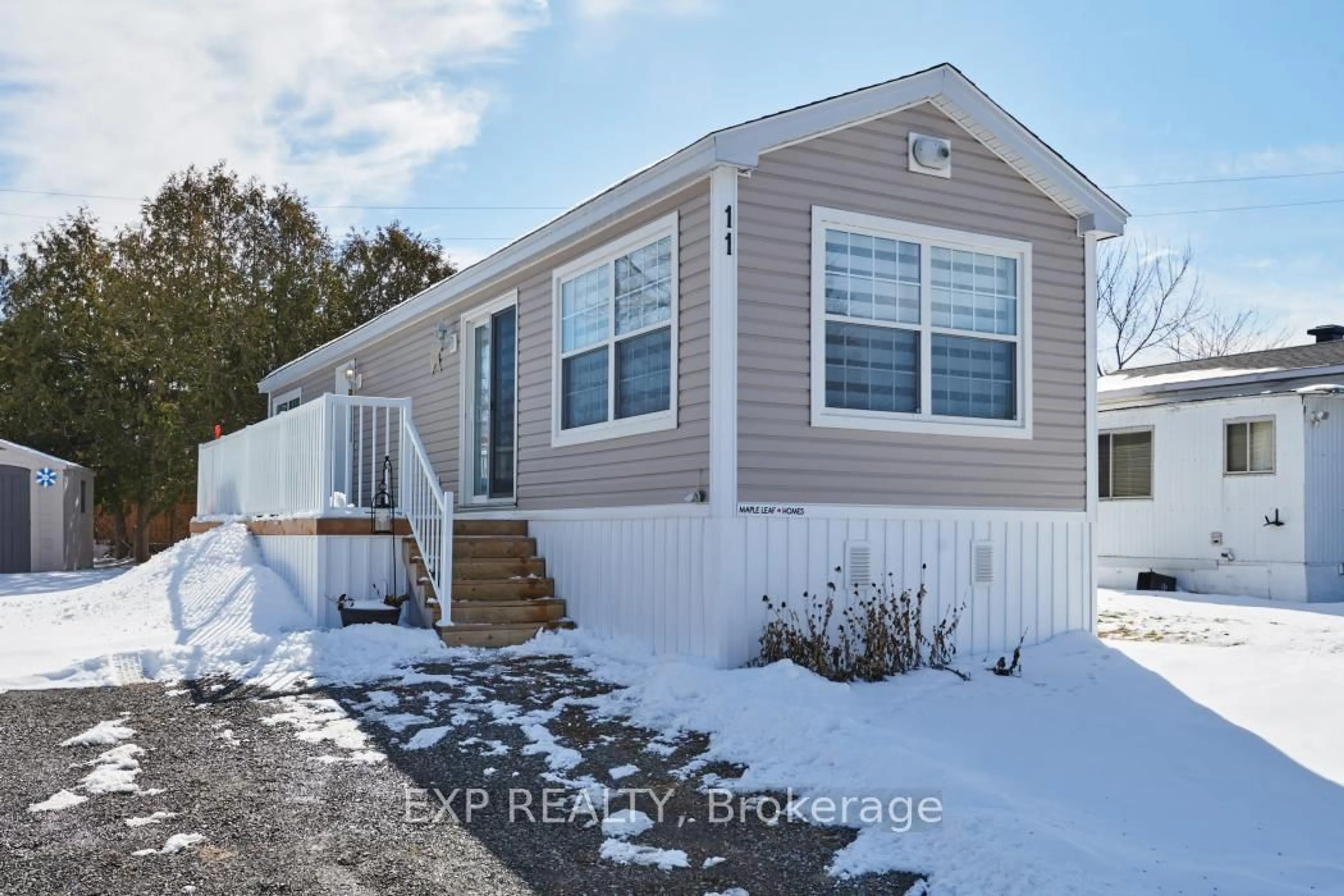 Home with vinyl exterior material, street for 11 Bonner St, Nepean Ontario K2H 7S9